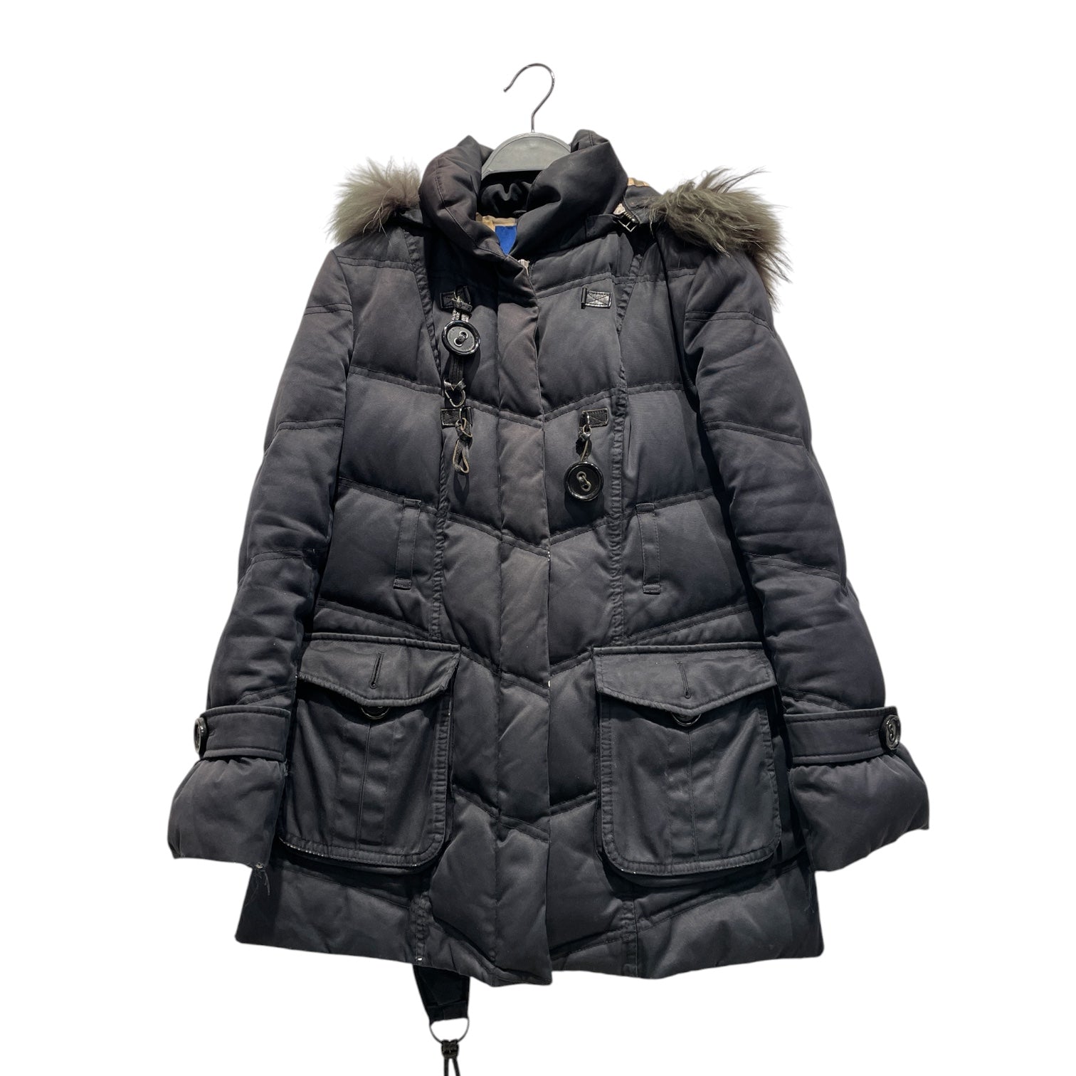 BURBERRY BLUE LABEL/Puffer Jkt/L/Nylon/BLK/ view 1