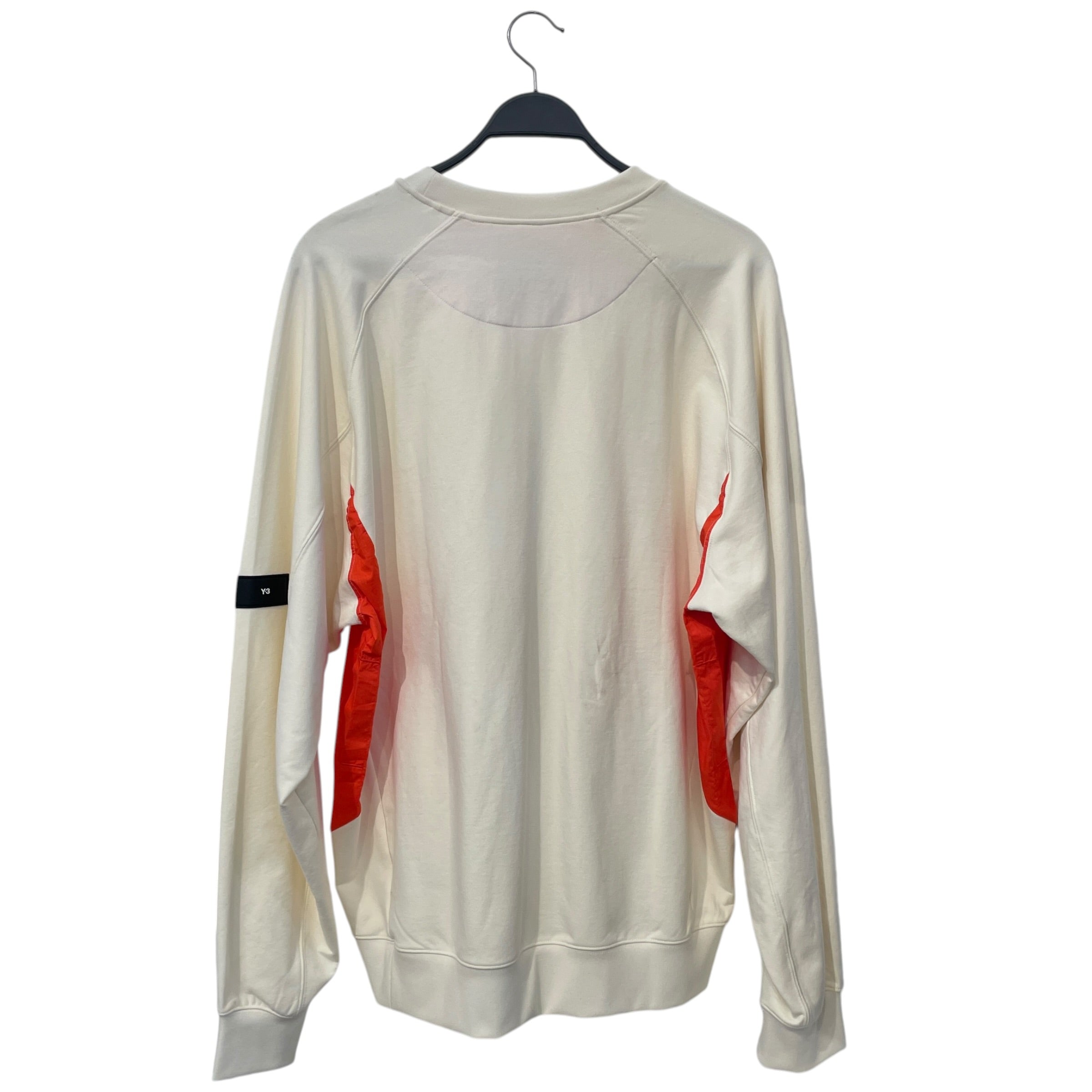 Y-3/Sweatshirt/L/Cotton/CRM/colorblock crewneck view 2