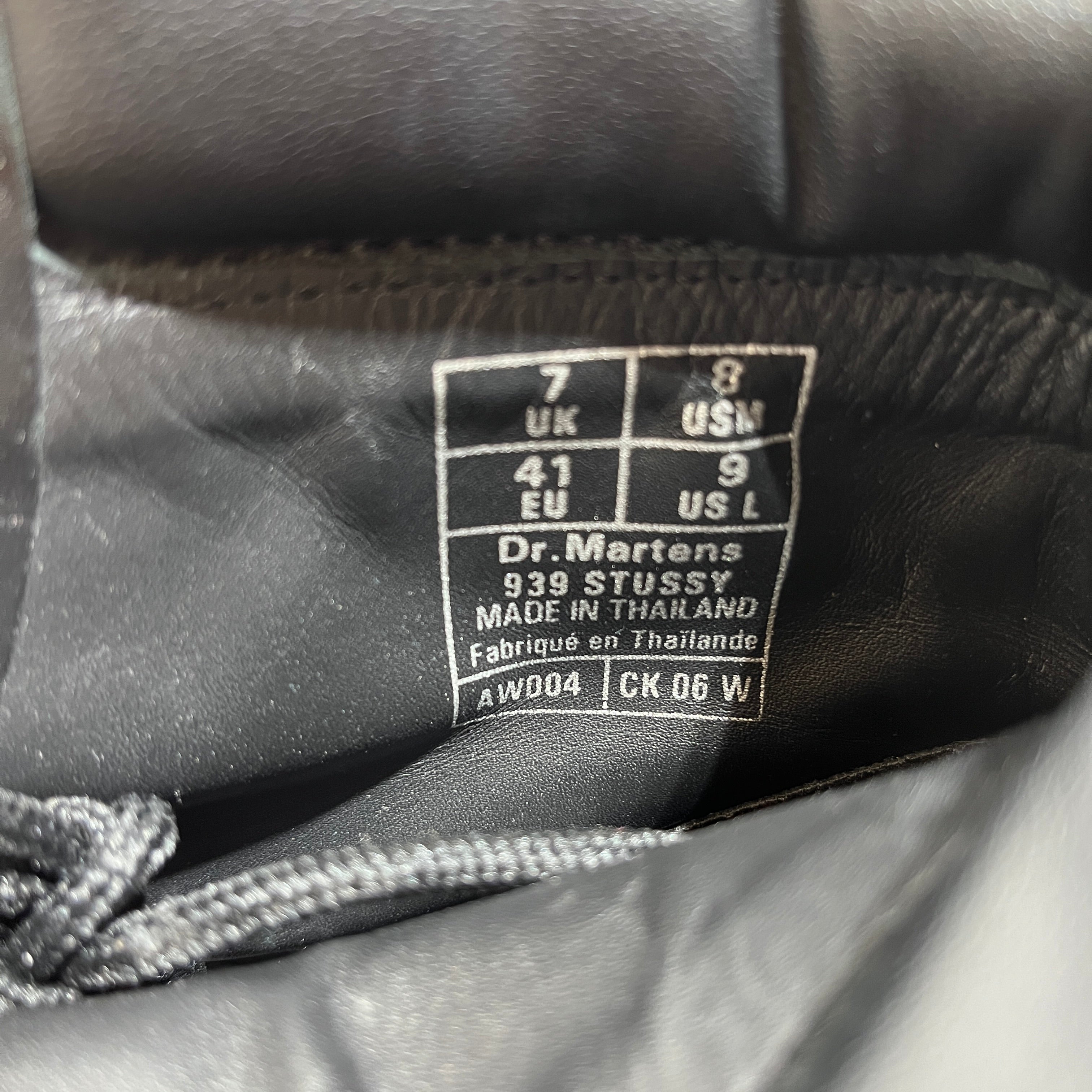 Dr.Martens/STUSSY/Biker Boots/US 8/Leather/BLK/COMBAT WORKWEAR view 4