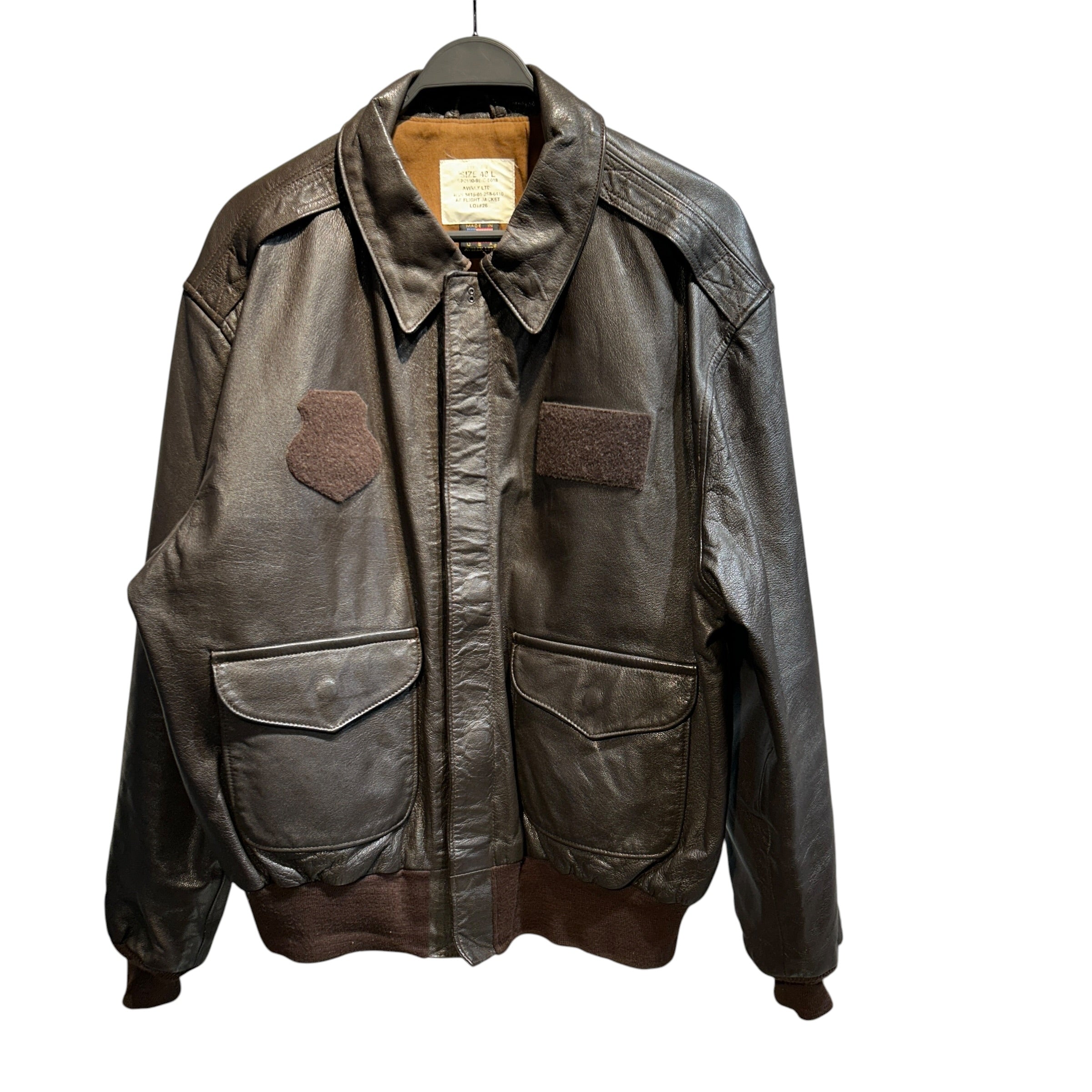 AVIREX/Leather Jkt/L/Leather/BRW/Zip-Up Leather Jacket view 1