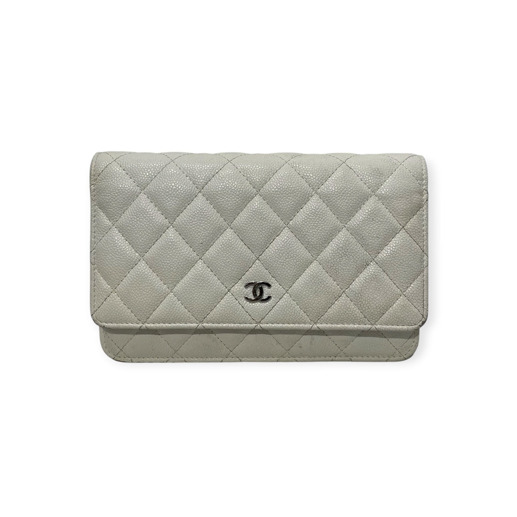 CHANEL/Cross Body Bag/Leather/WHT/CLASSIC MINI FLAP view 8