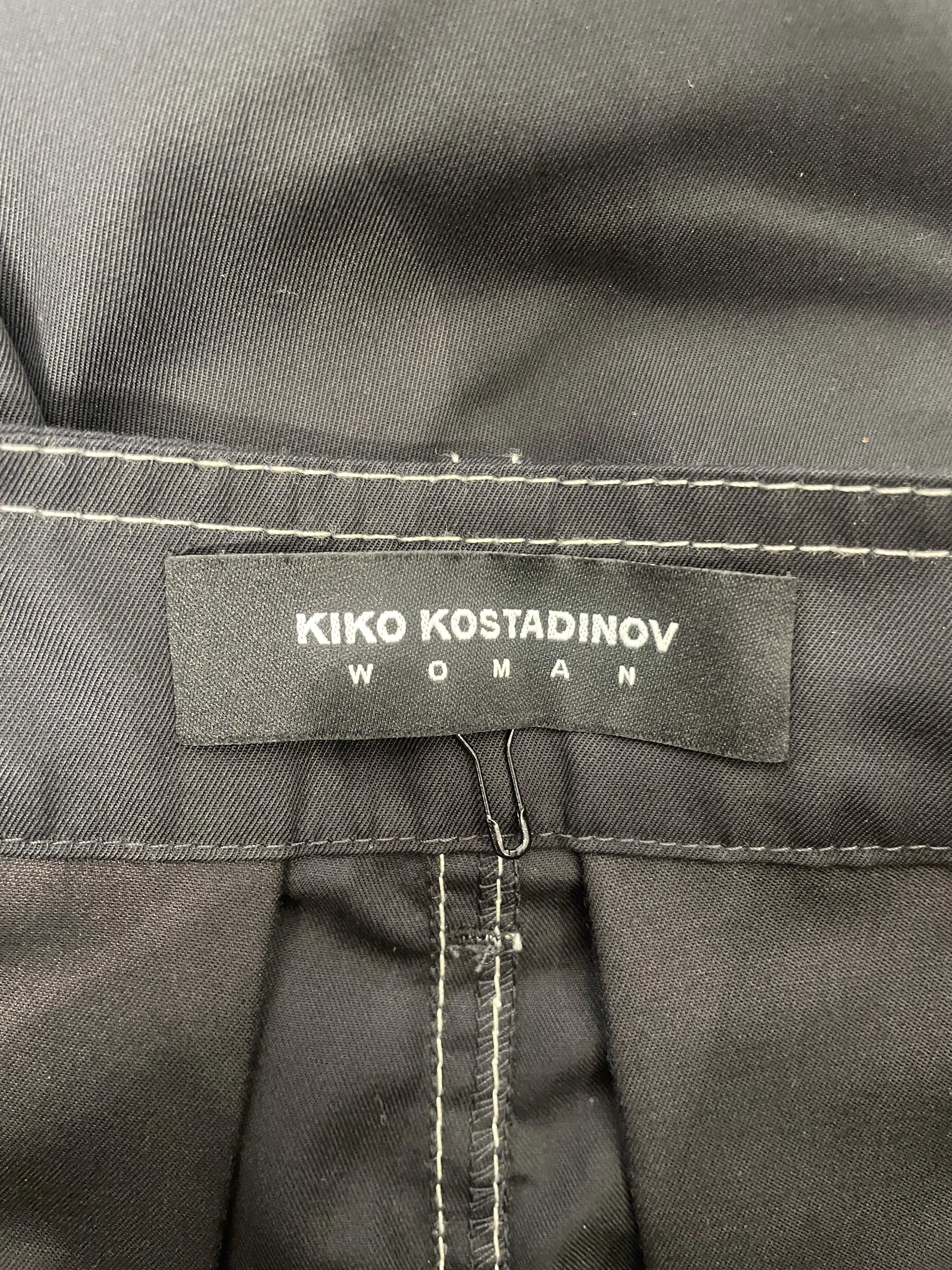 Kiko Kostadinov/Wide Leg Pants/38/Cotton/BLK/ view 3