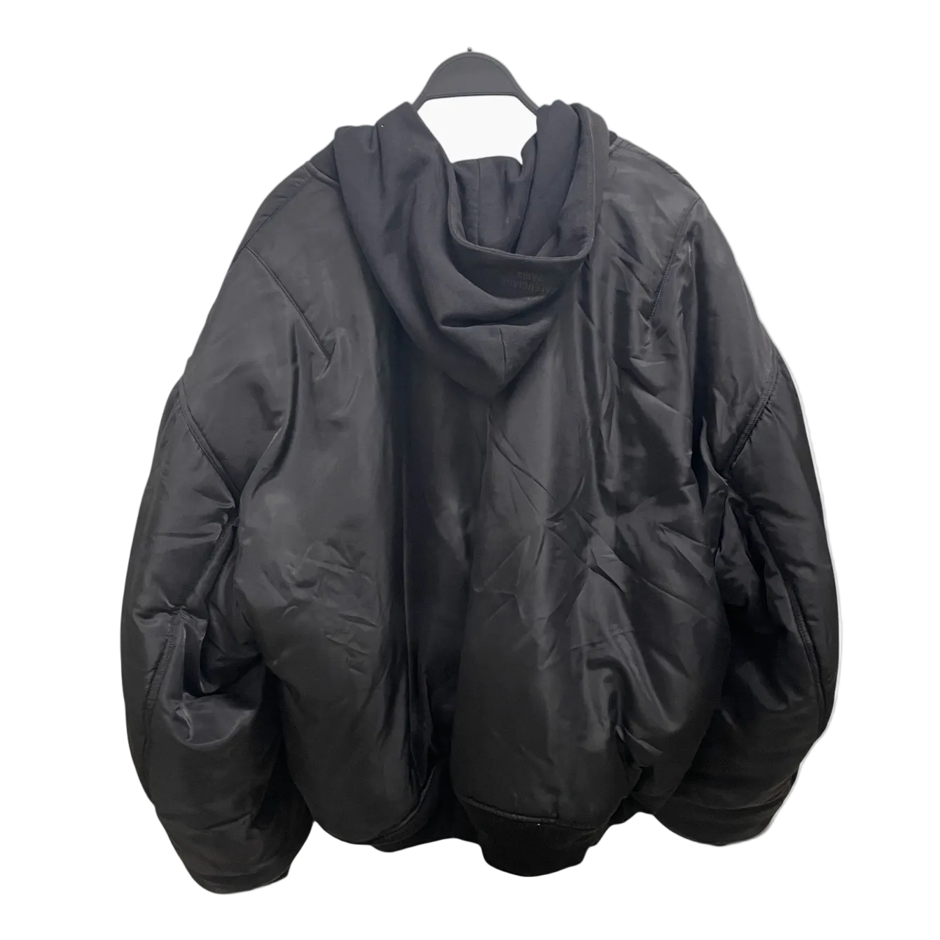 BALENCIAGA/Jacket/2/Nylon/BLK/HOODED BOMBER view 2