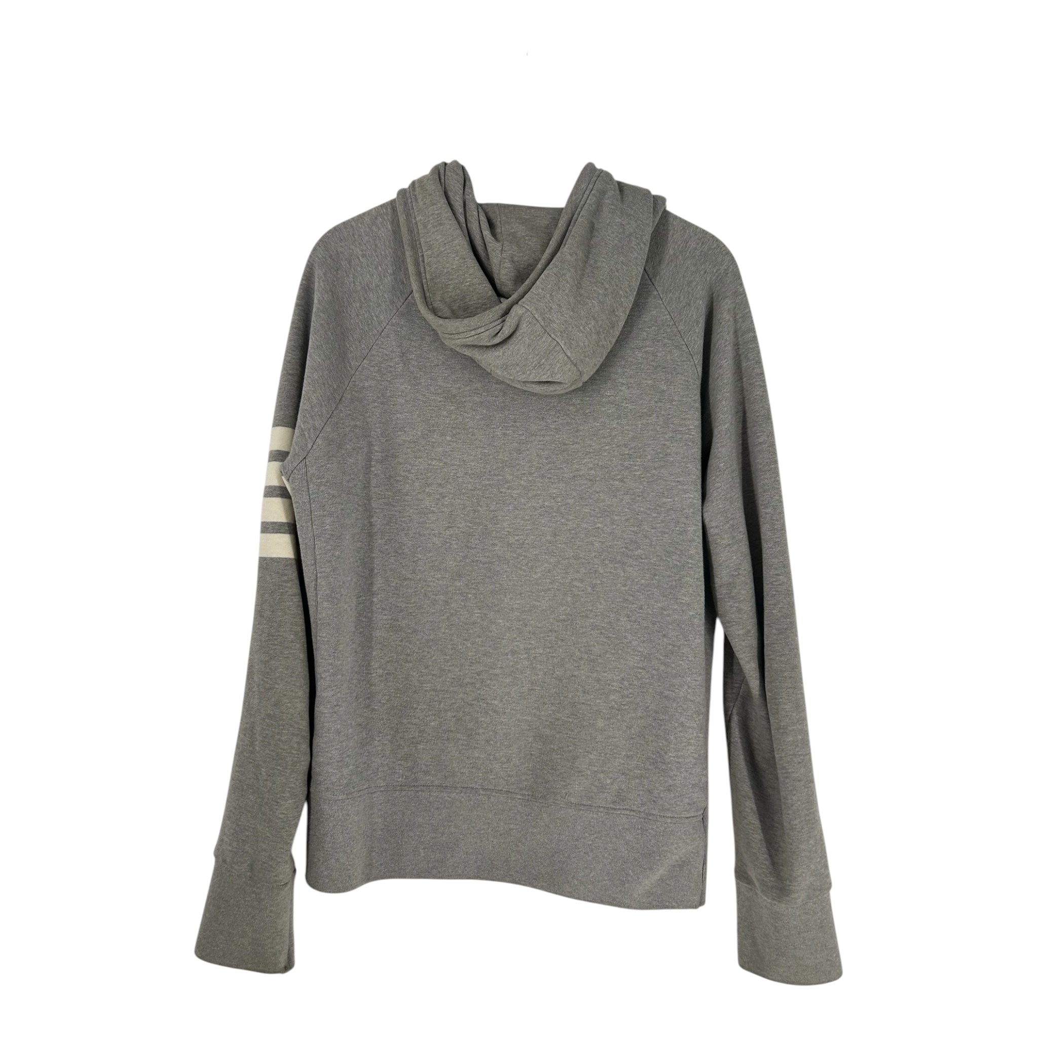THOM BROWNE. NEW YORK/Zip Up Hoodie/L/Cotton/GRY/RIBBED SIDE 4 WHITE ARMBANDS view 2