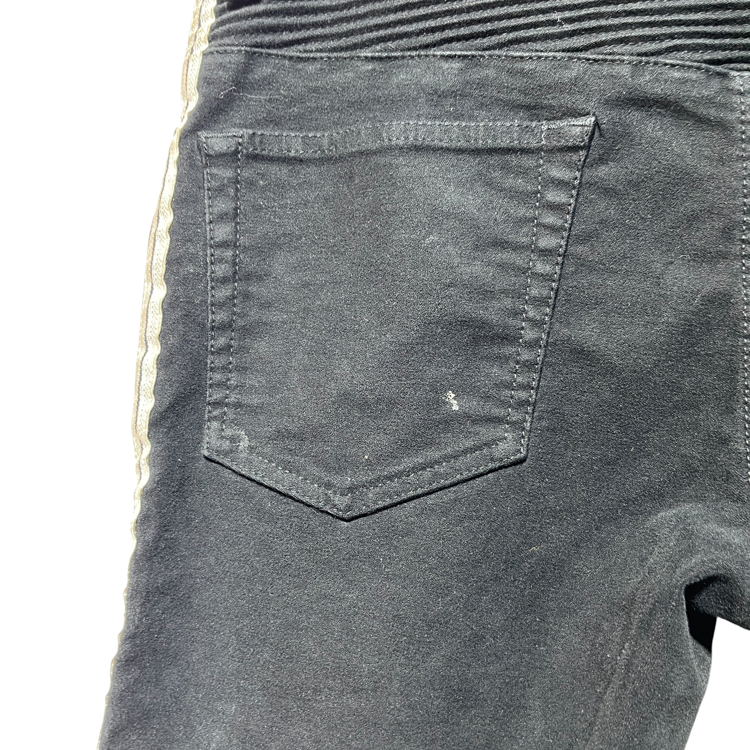 BALMAIN/Skinny Pants/31/Cotton/BLK/MOTO JEANS view 4