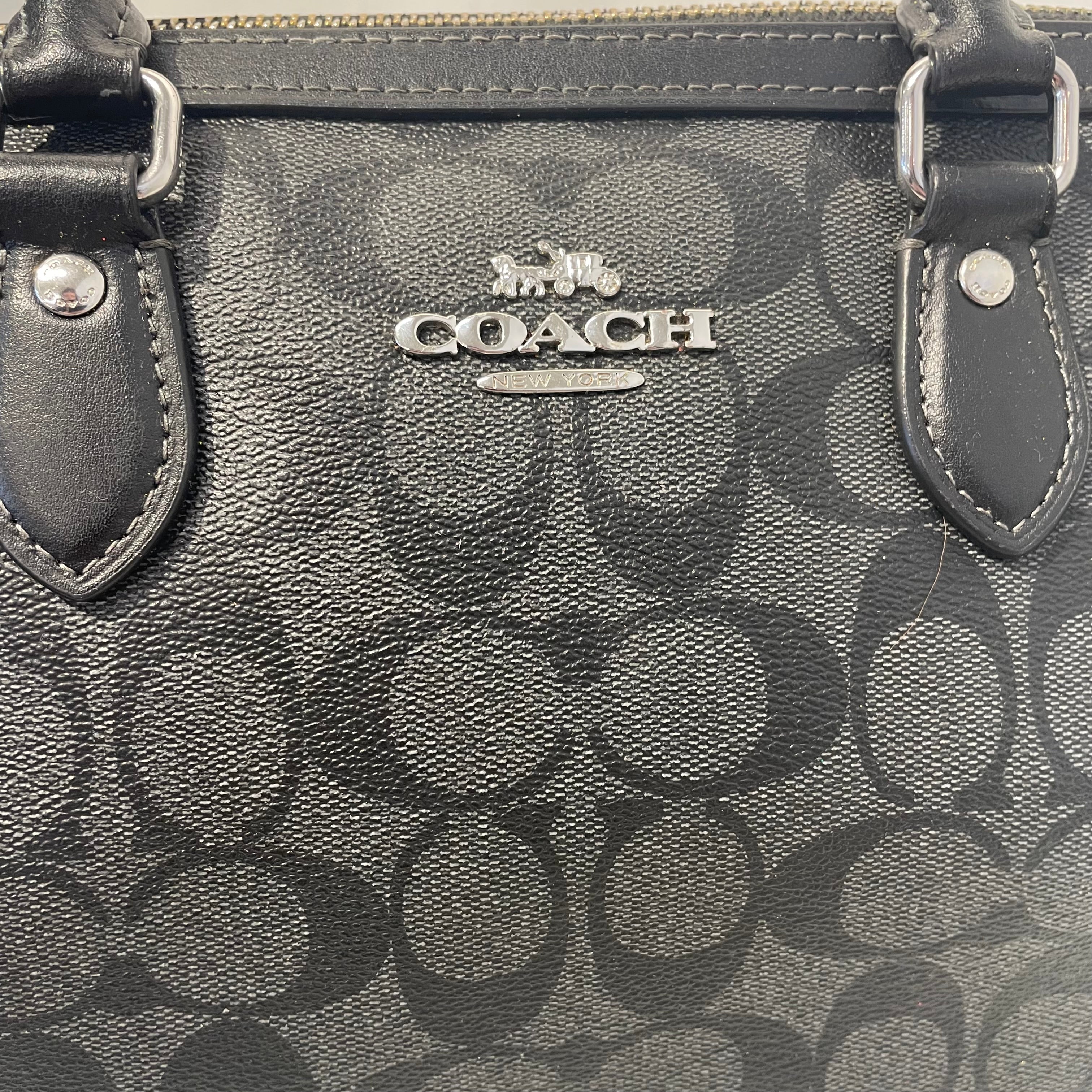 COACH/Hand Bag/Monogram/Leather/BLK/coach rowan satchel view 5