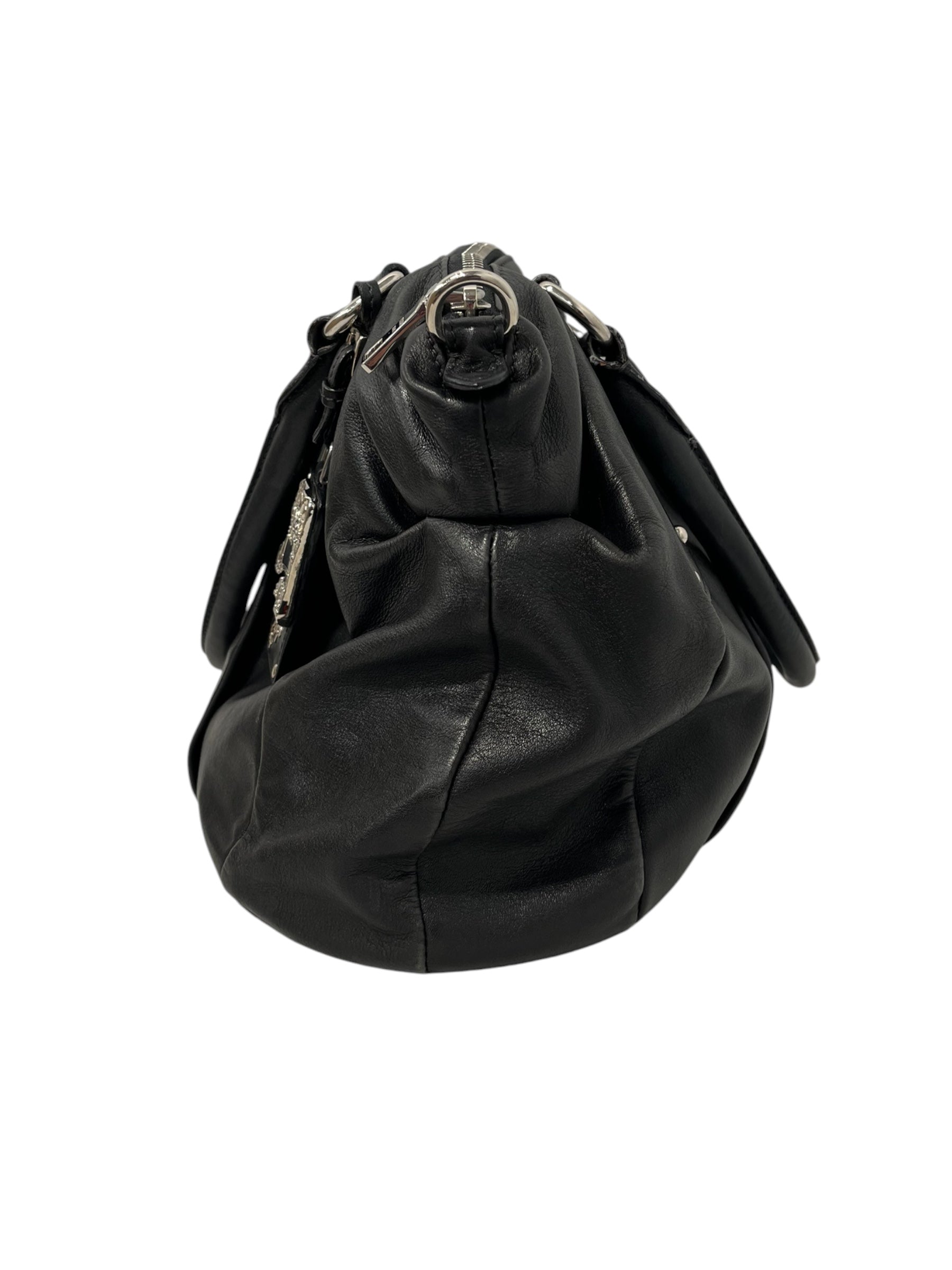 PRADA/Bag/Leather/BLK/LEATHER BOWLER BAG view 3