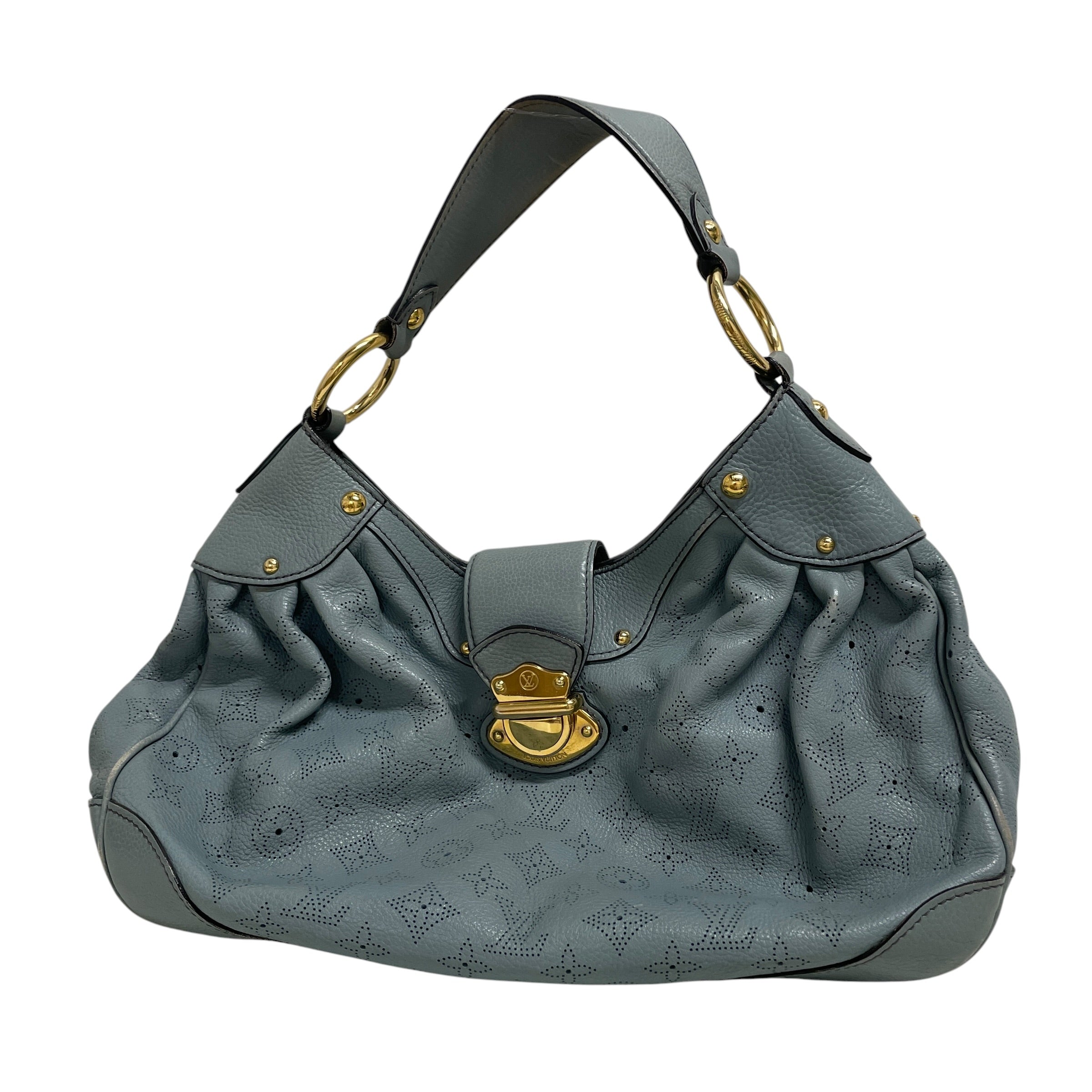 LOUIS VUITTON/Bag/Leather/BLU/GOLD ACCENT view 1