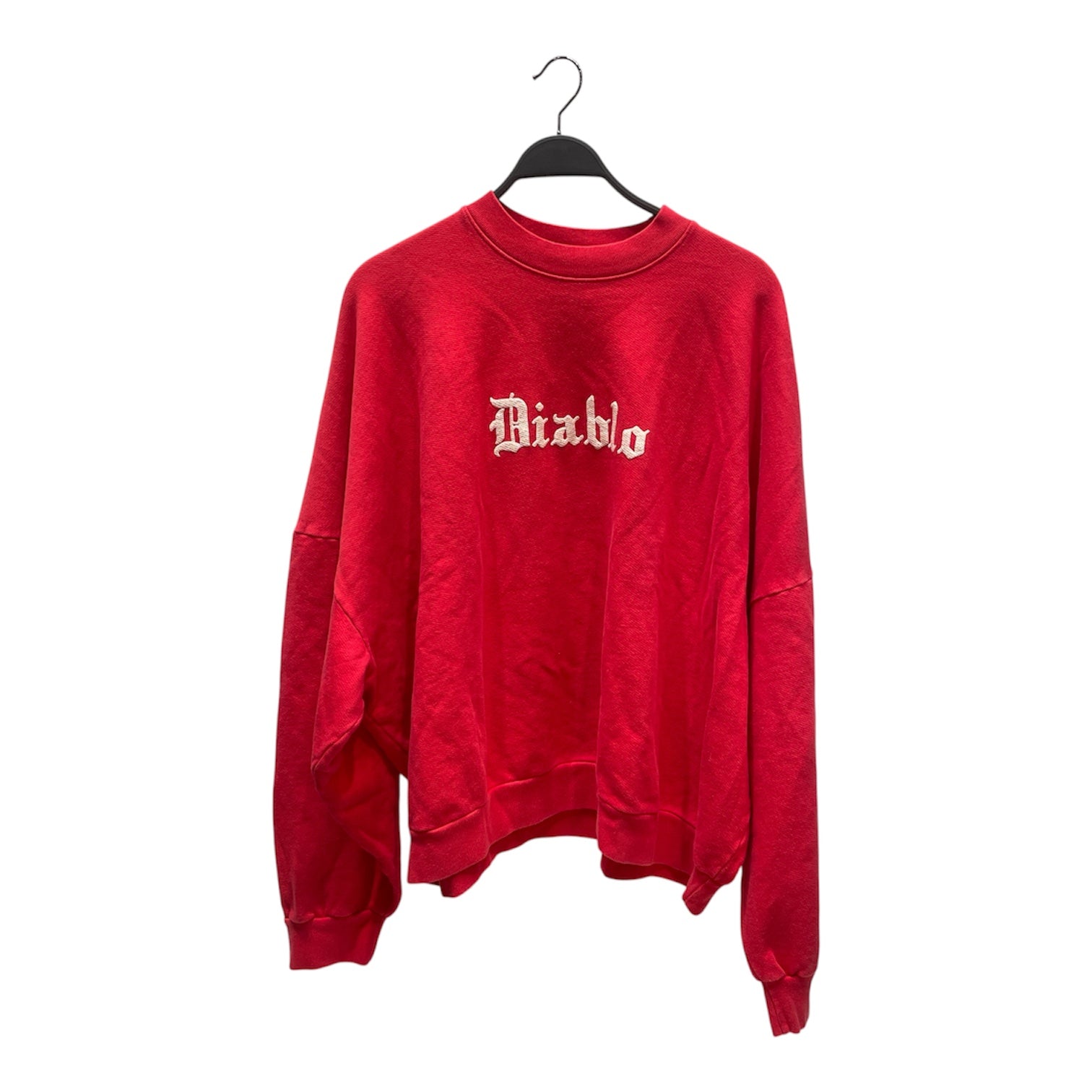WILLY CHAVARRIA/Sweatshirt/L/Cotton/RED/DIABLO HOOLIGAN CREWNECK view 1