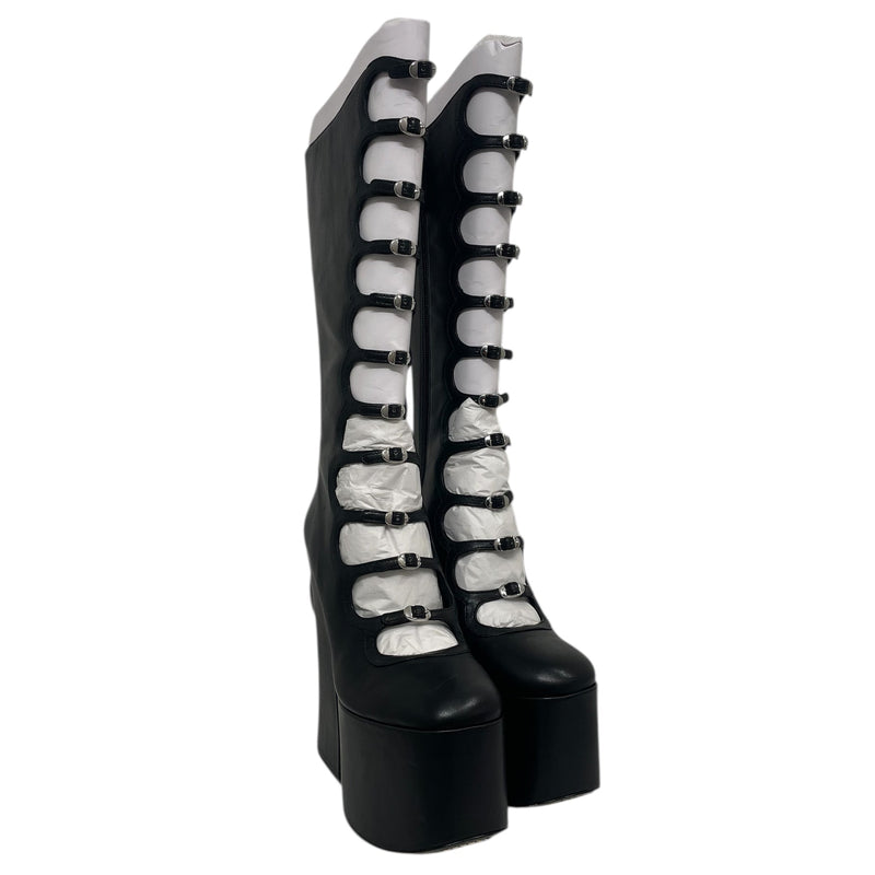 MARC JACOBS/Long Boots/EU 38/Leather/BLK/Knee-high/KNEE HIGH KIKI PLATFORM BOOT