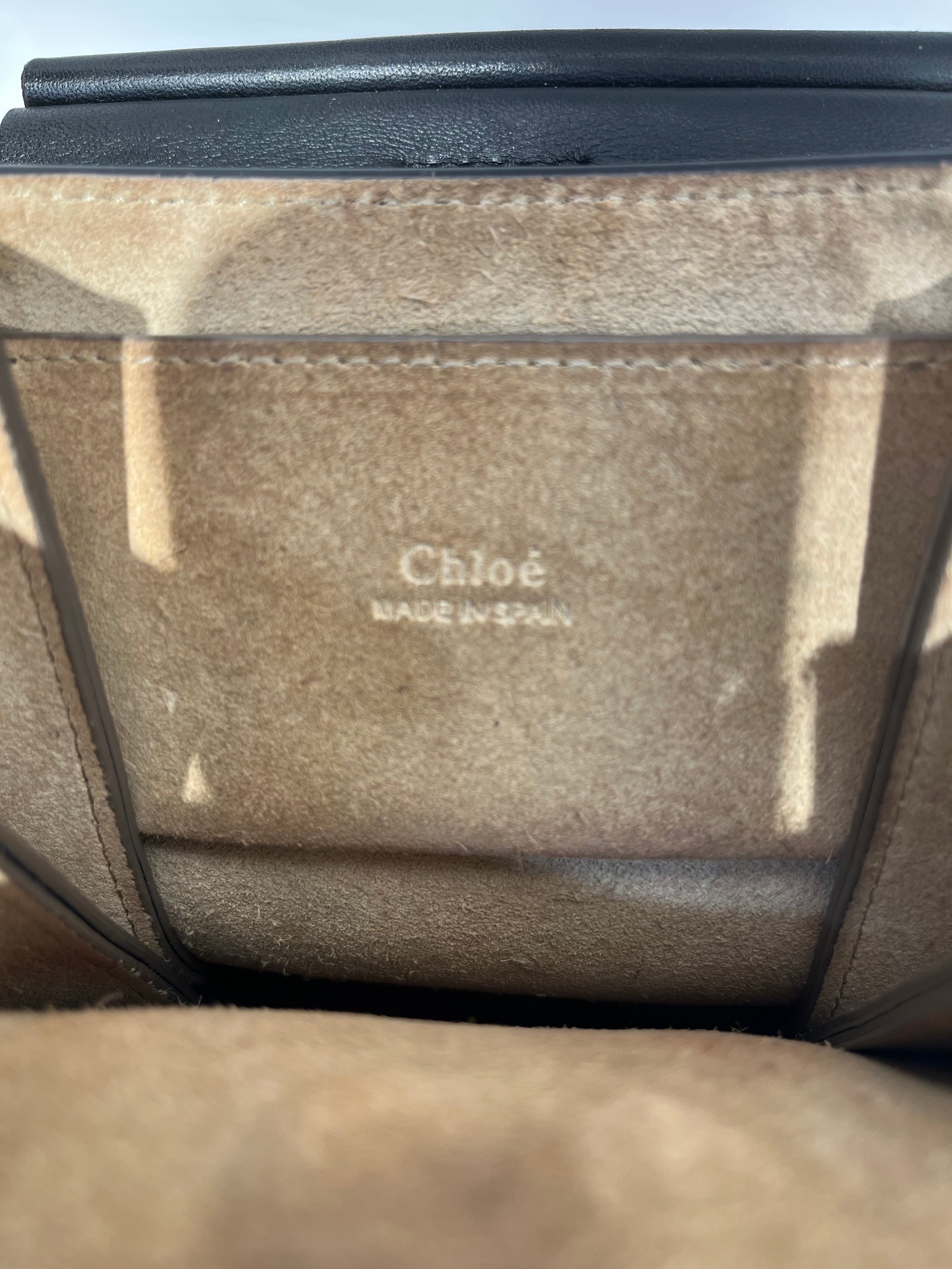 Chloe/Cross Body Bag/Leather/BLK/C0MMG2 Faye LeatherBag GldRing view 7