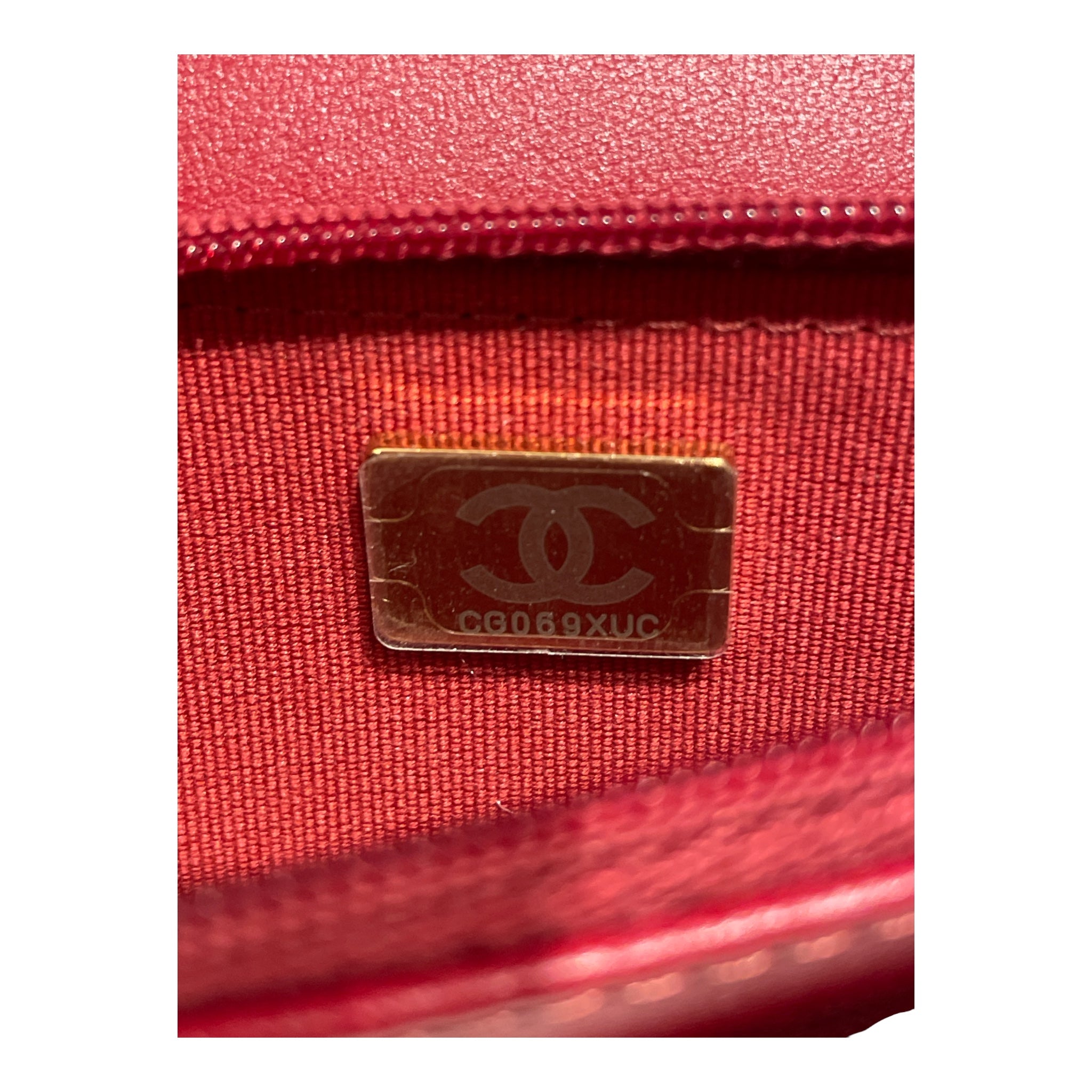 CHANEL/Cross Body Bag/Leather/RED/HEART CHAIN/GLD/PATENT view 4
