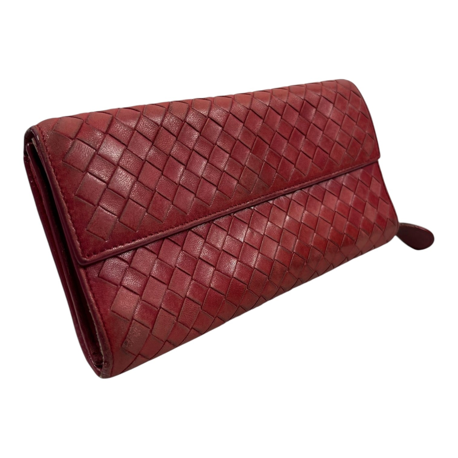 BOTTEGA VENETA/Long Wallet/Leather/RED/L's/Intrecciato view 1