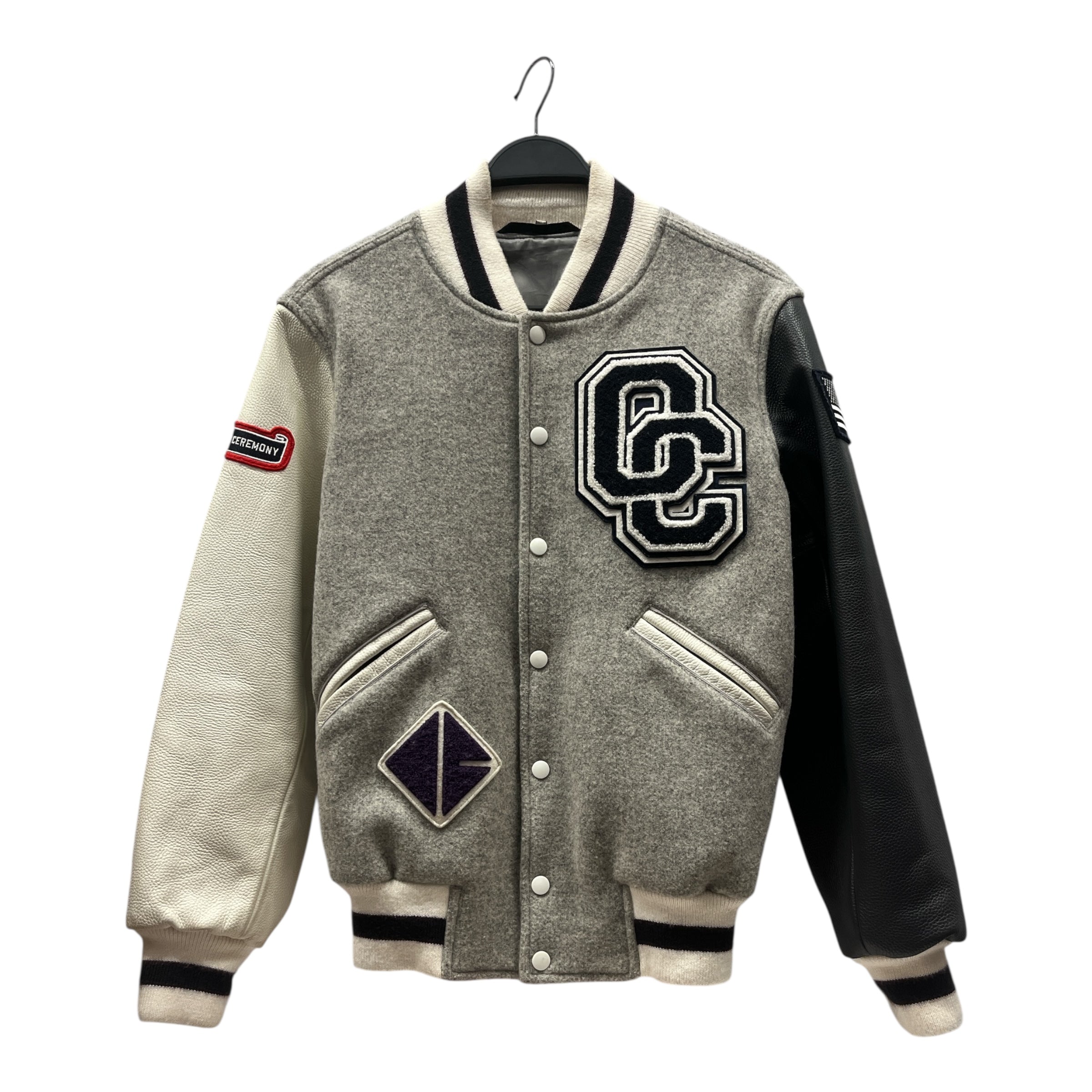 OPENING CEREMONY/Jacket/XS/Wool/GRY/Graphic/Wool OC Classic Varsity view 1