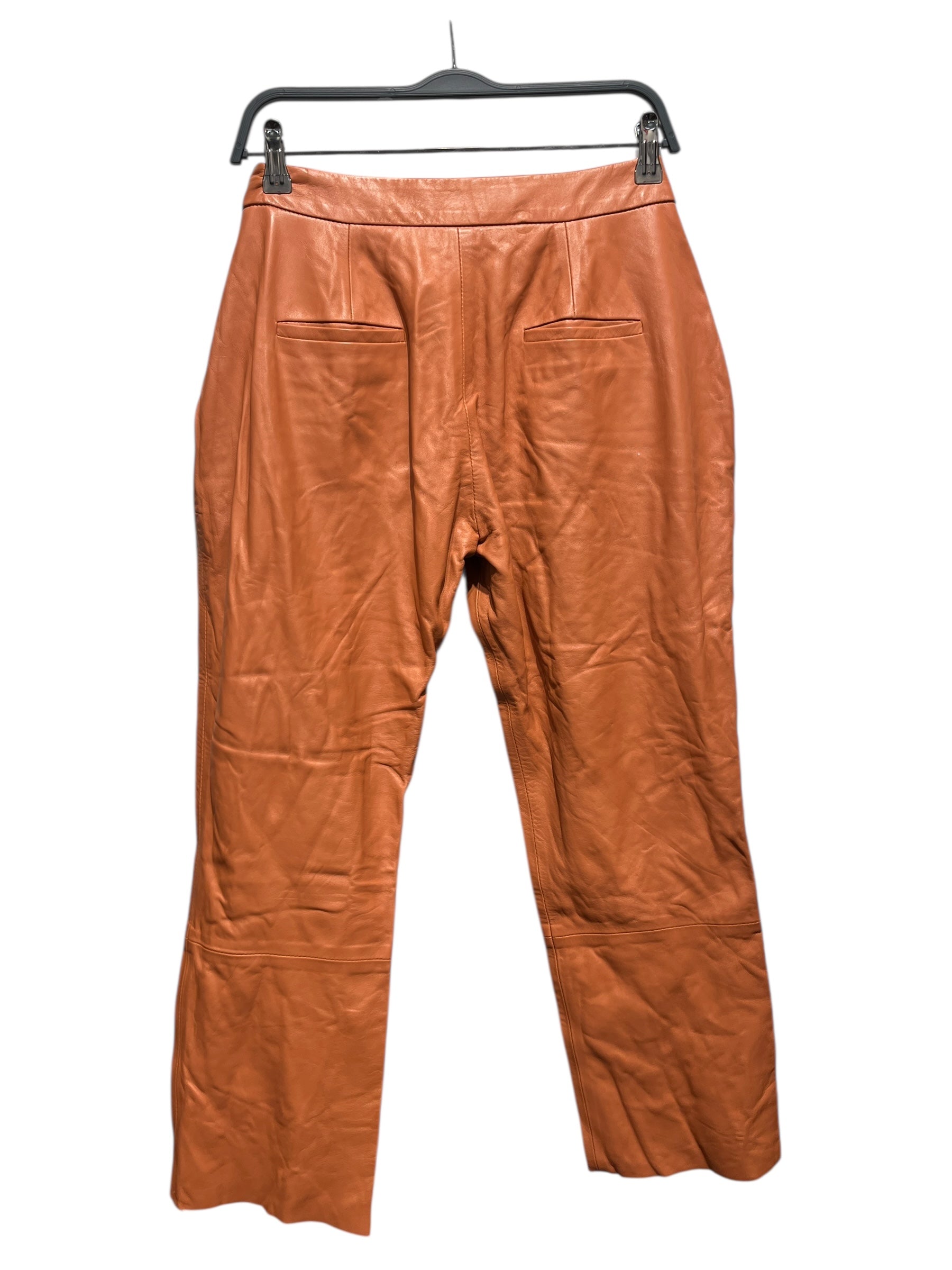 OFF-WHITE/Straight Pants/46/Leather/ORN/CUTOFF VIRGIL LOGO LEFT LEG view 2