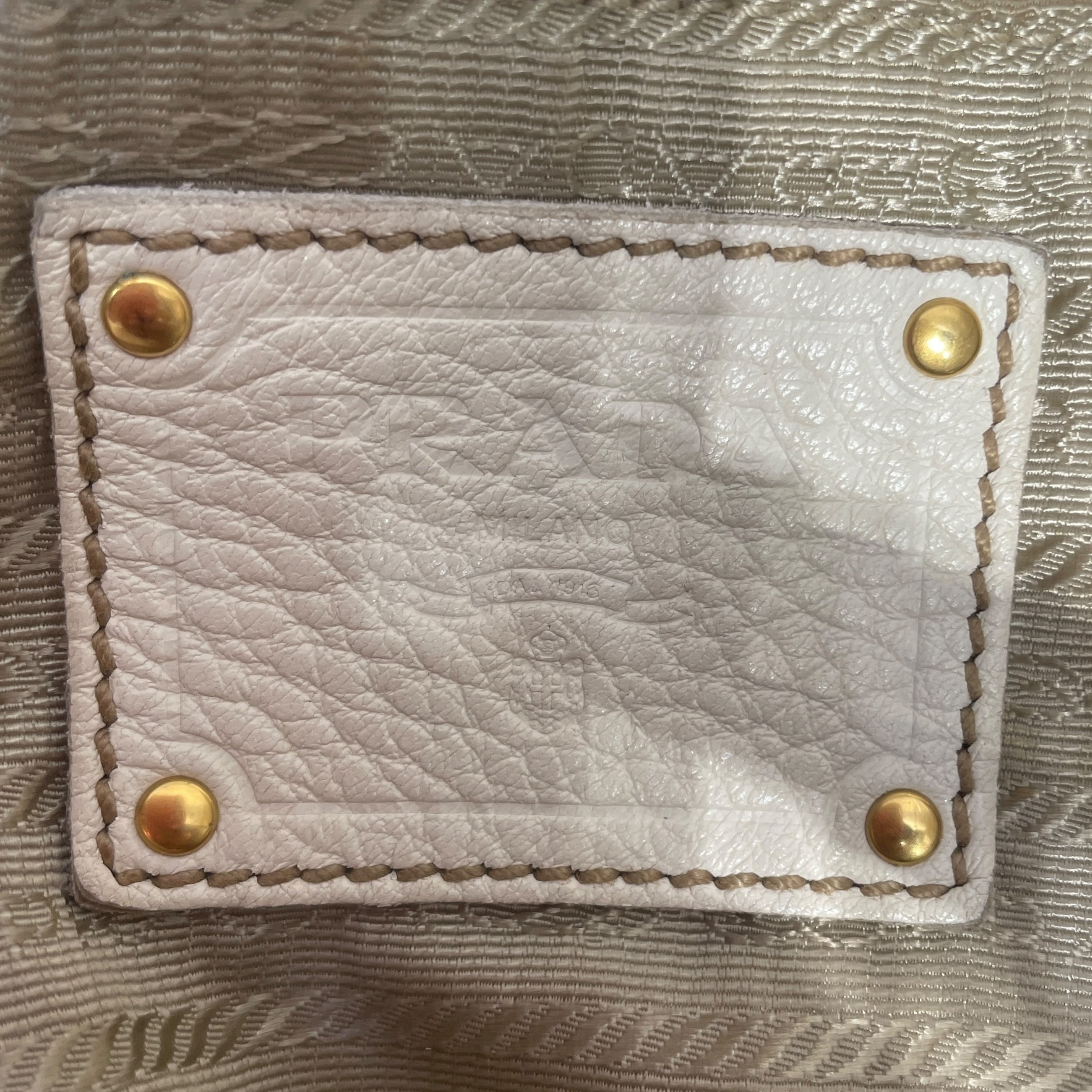 PRADA/Hand Bag/OS/Leather/WHT/Belted Shoulder bag view 7