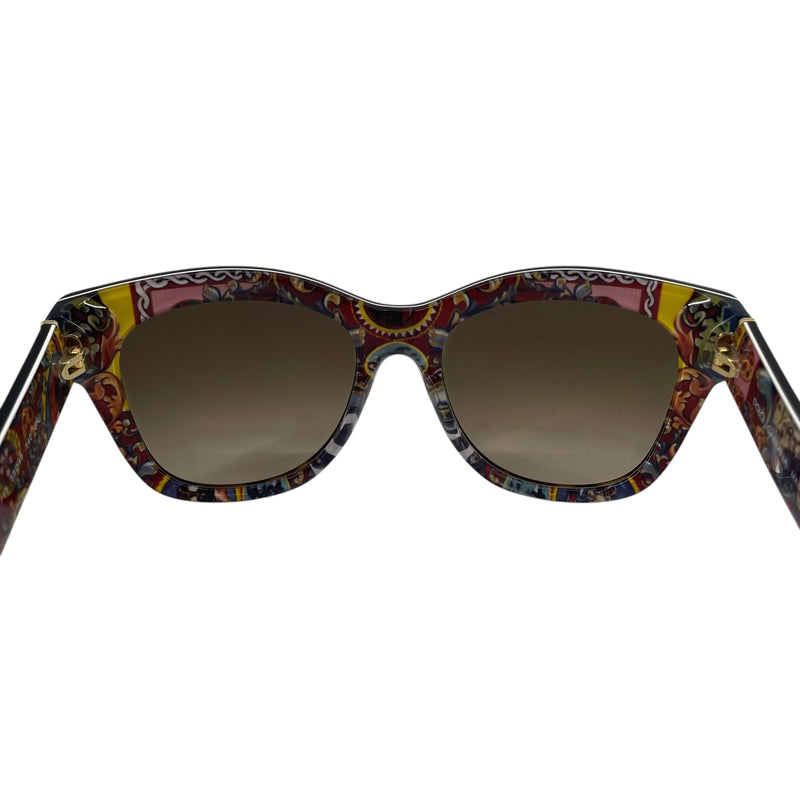 DOLCE&GABBANA/Sunglasses/Tortoiseshell Pattern/BRW/COLORFUL PRINT ON INSIDE