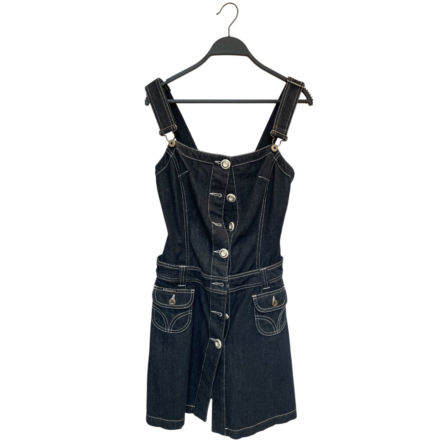 DOLCE&GABBANA/Bottoms/26/Denim/NVY/DUNGAREES/7 WHT BUTTONS view 1