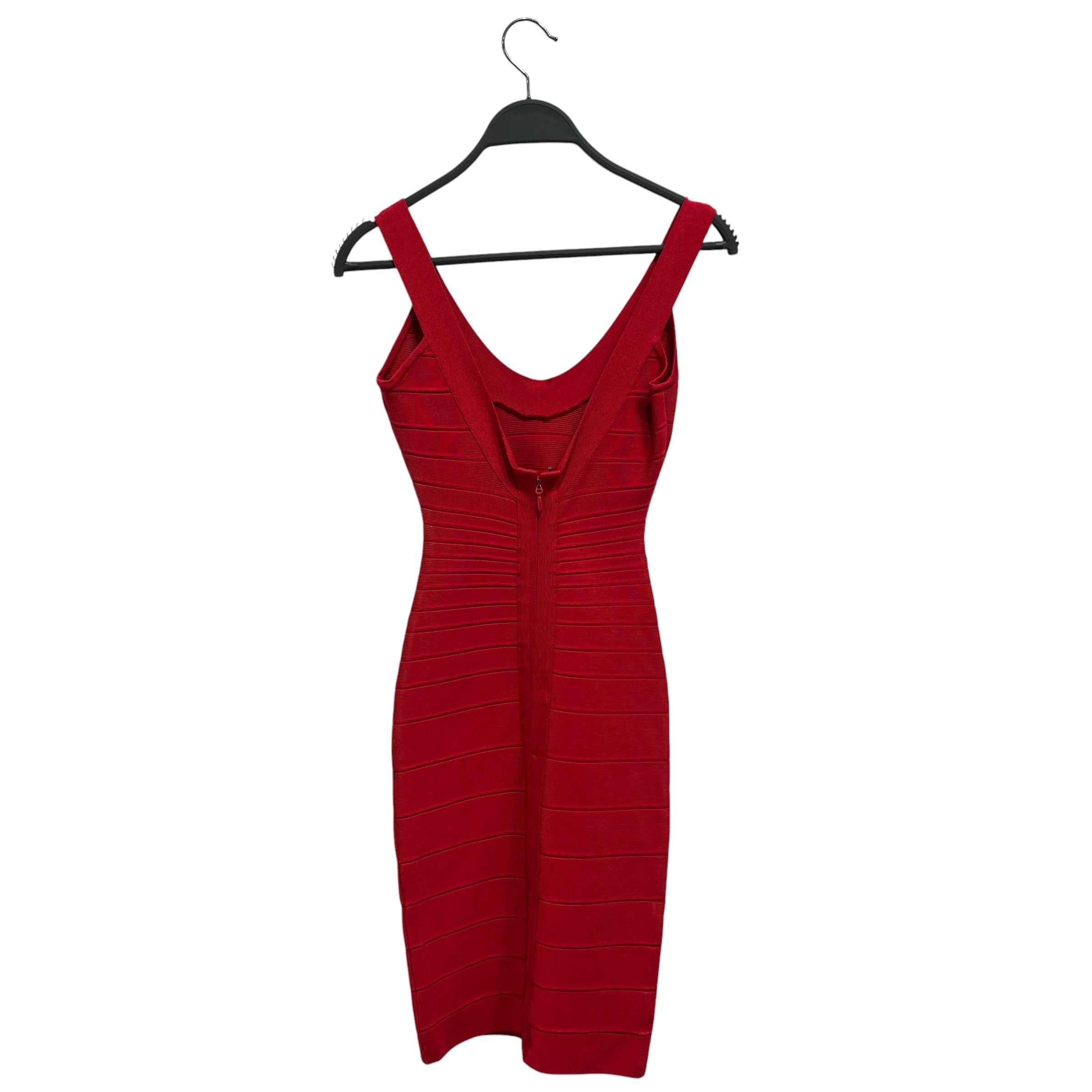 Herve Leger/Dress/XXS/Polyester/RED/Midi Length/bandage dress view 2