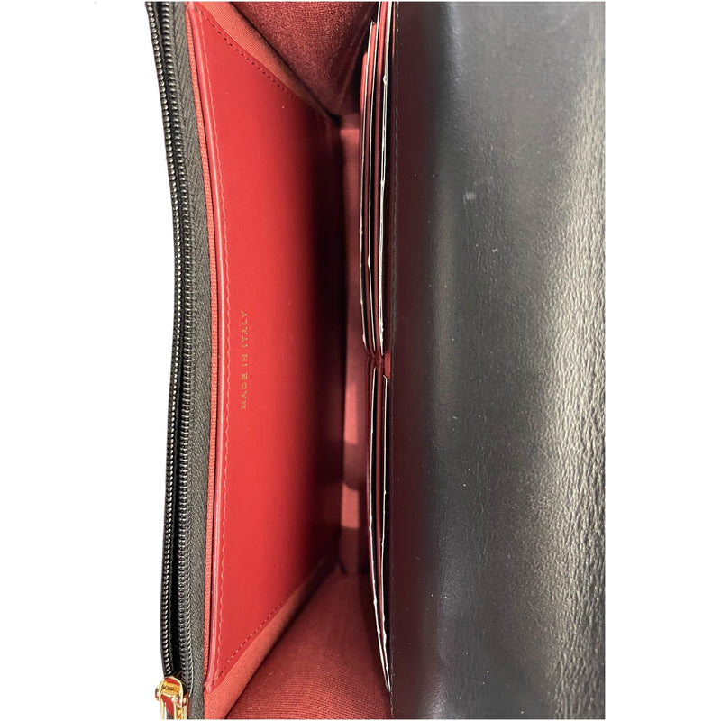 CHANEL/Cross Body Bag/Lambskin/BLK/