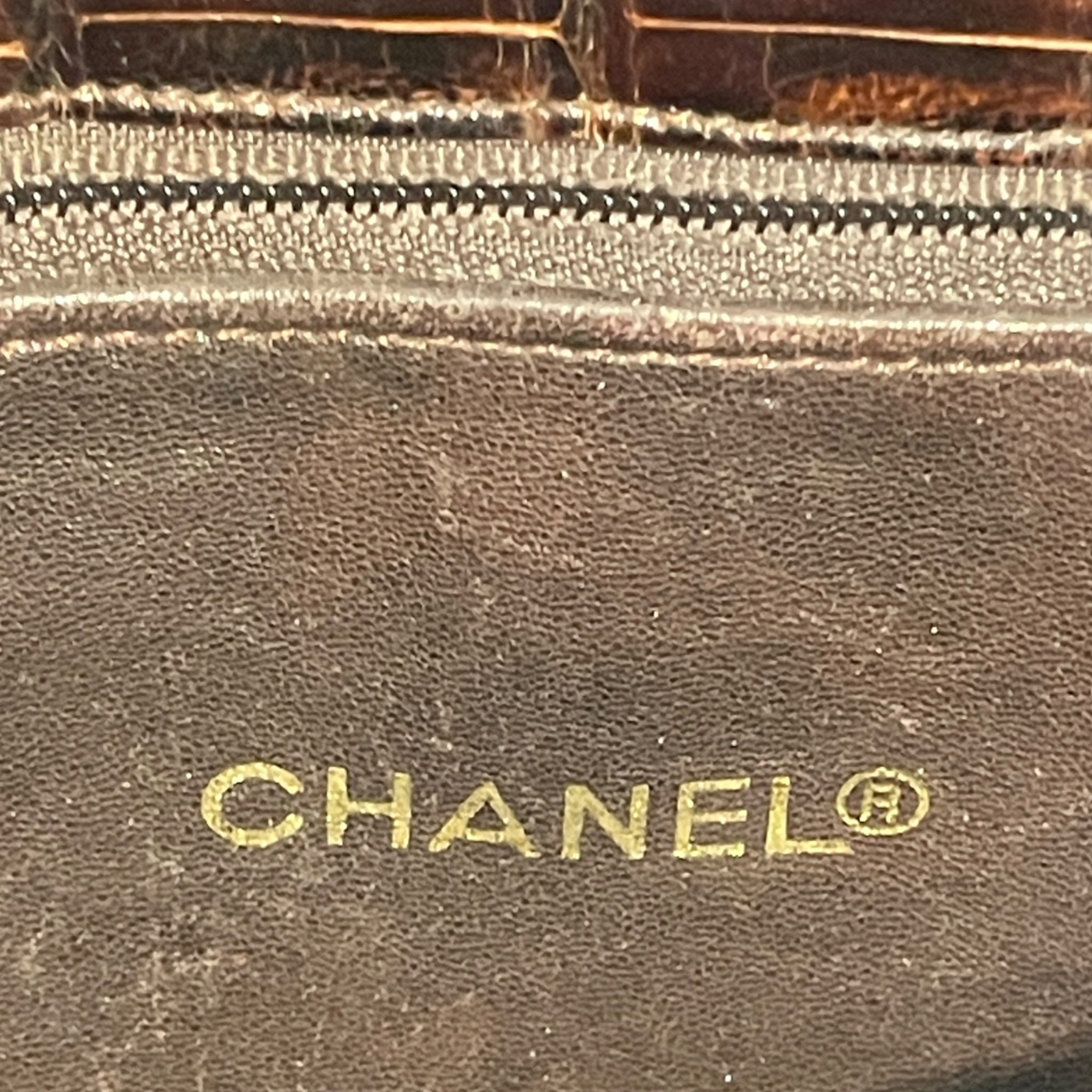 CHANEL/Tote Bag/Animal Pattern/Leather/BRW/VTG CROCODILE MEDIUM SHOPPER view 5