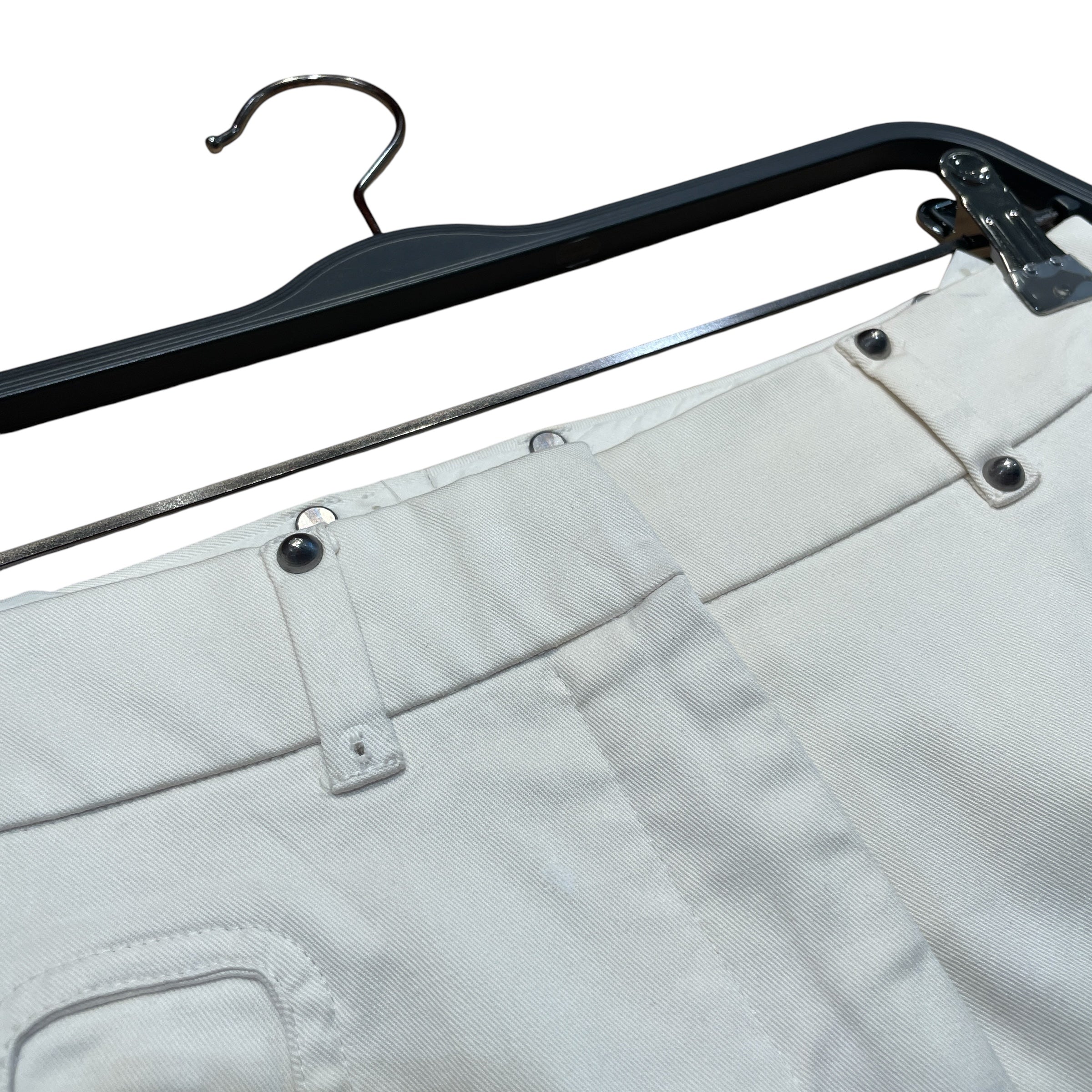 YVES SAINT LAURENT/Overall/Cotton/WHT/Studded Pants view 5