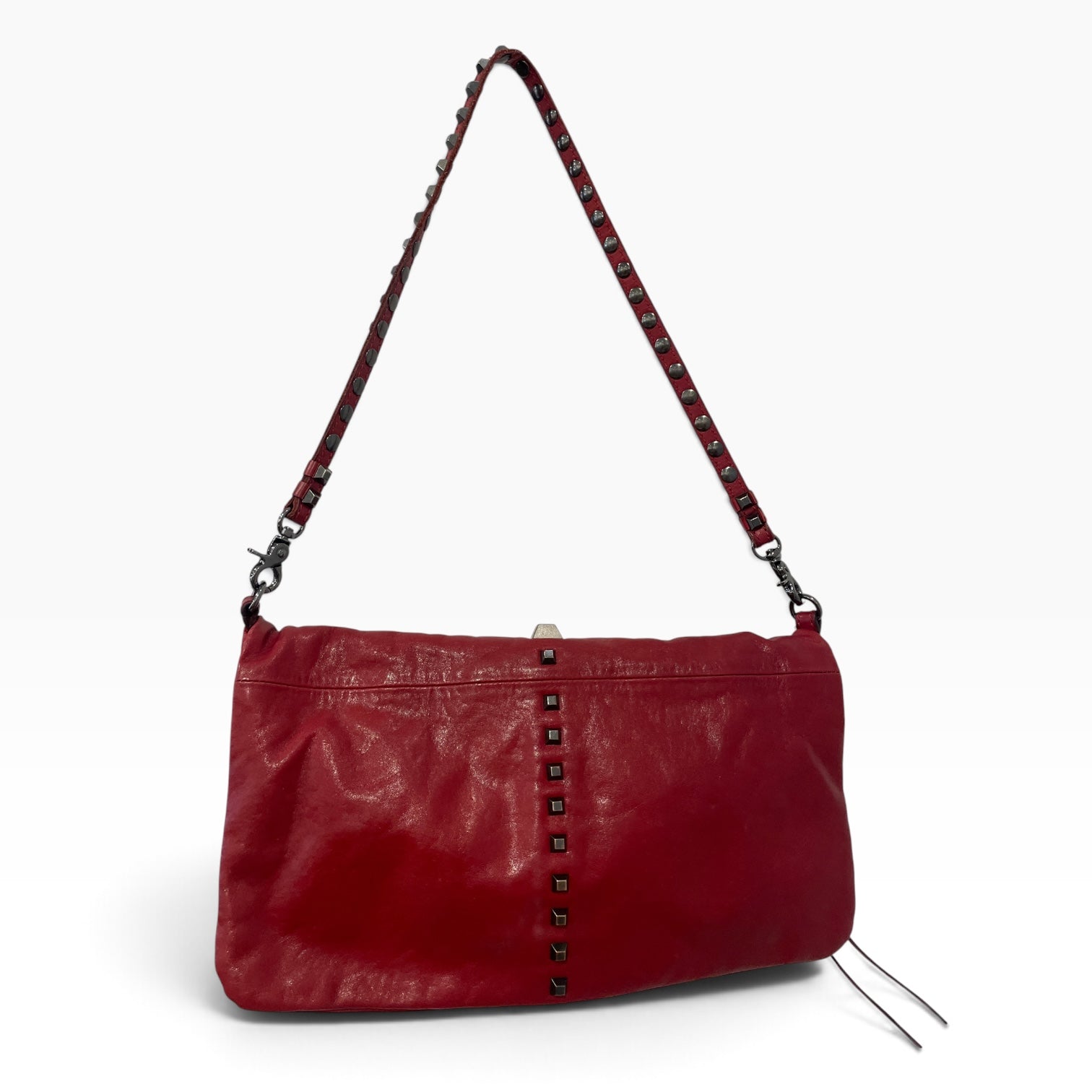 DIESEL/Clutch Bag/Leather/BRD/Studded bronze clip on strap view 2