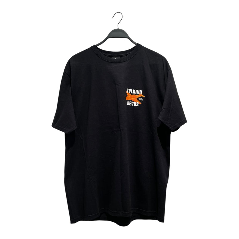 STUSSY/T-Shirt/L/Cotton/BLK/Graphic/Stussy X Talking Heads