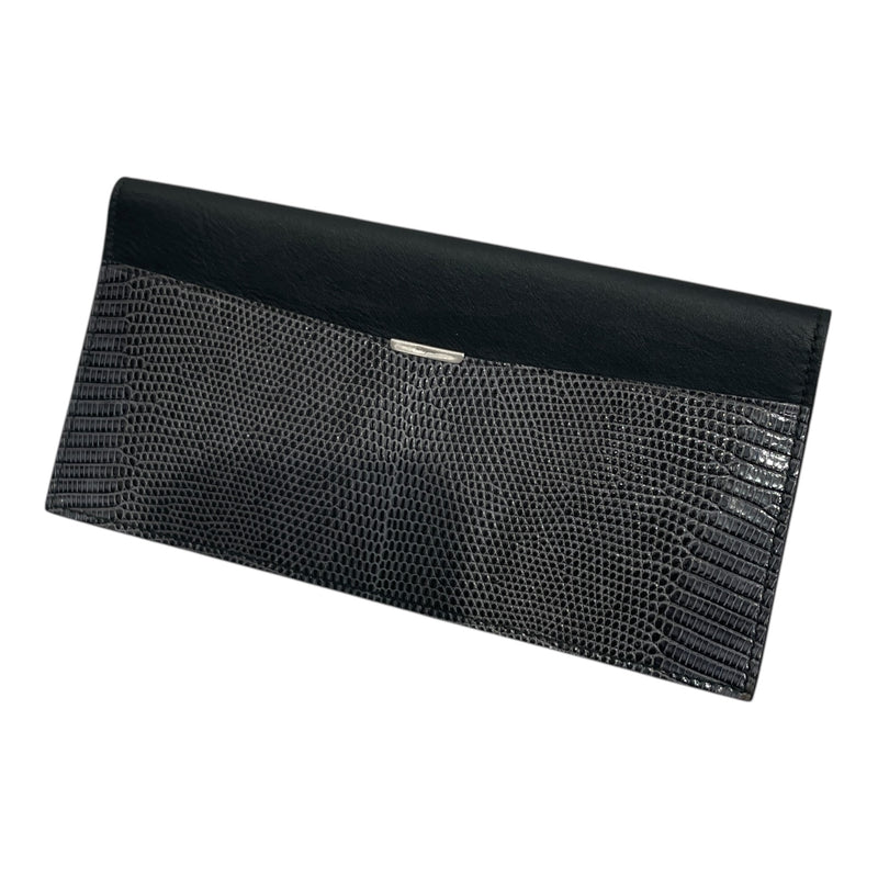 Salvatore Ferragamo/Bifold Wallet/Animal Pattern/Leather/GRY/LIZARD LEATHER
