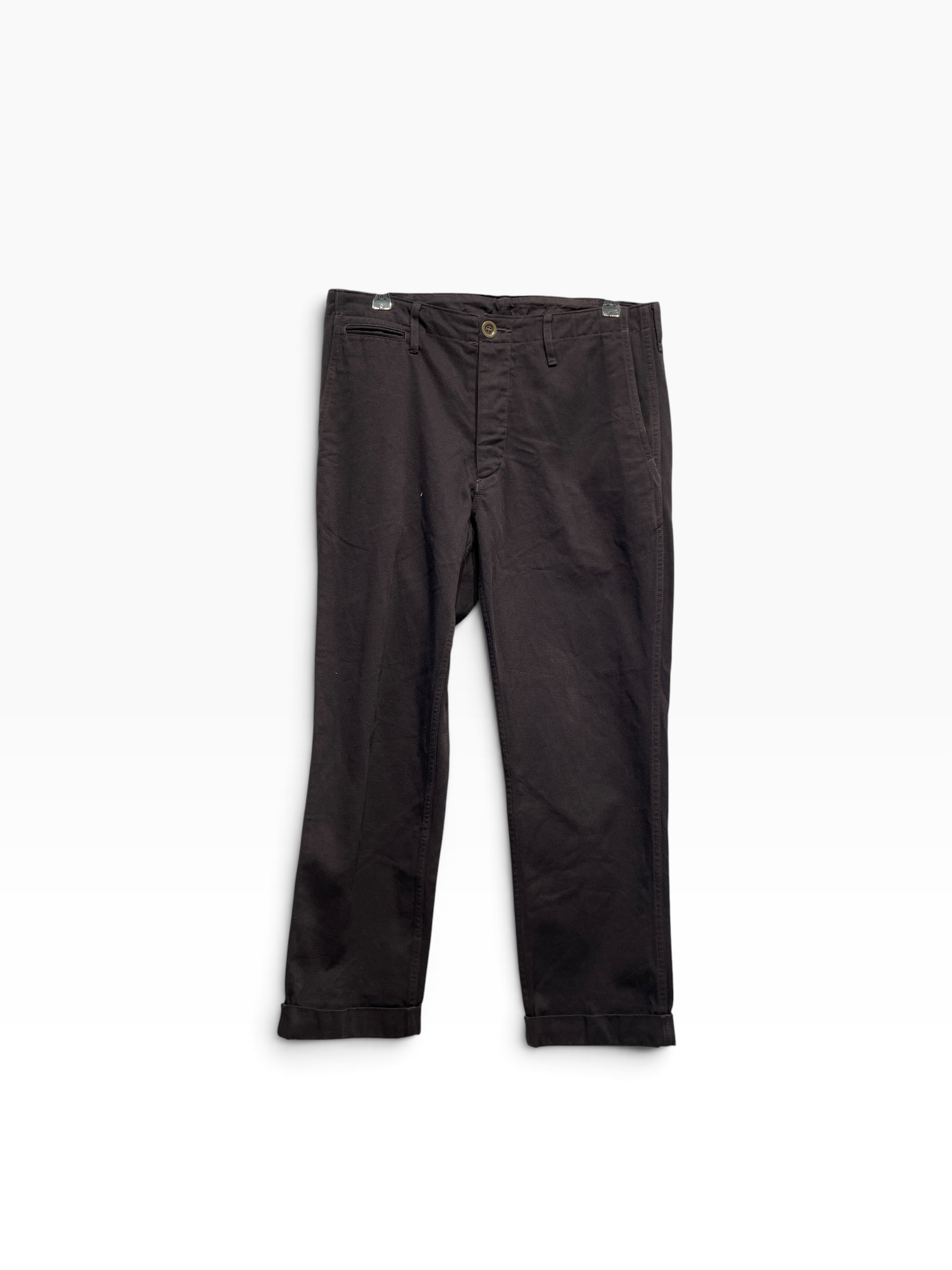 visvim/Straight Pants/3/Cotton/BRW/Low-rise/ view 1