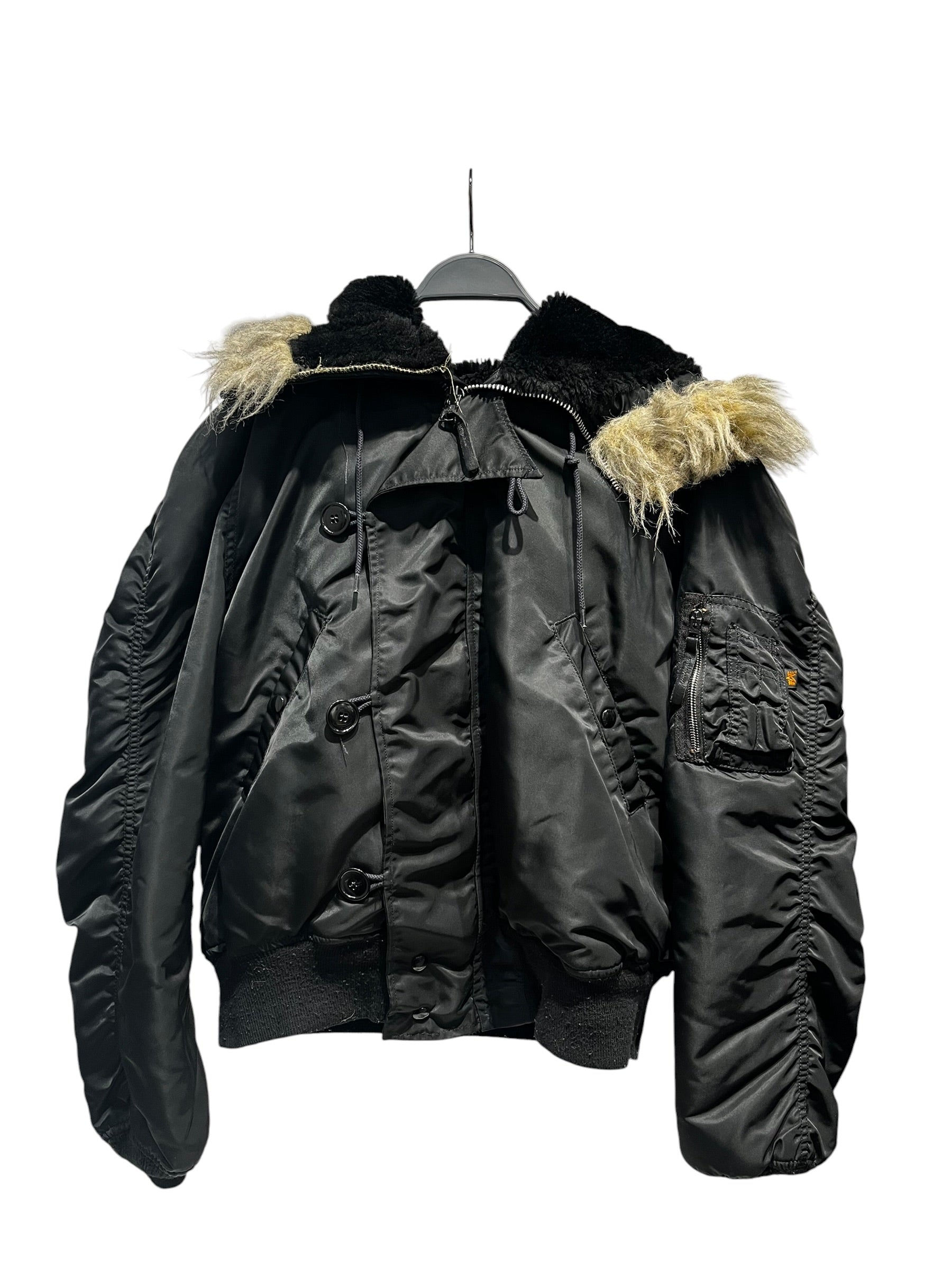 ALPHA INDUSTRIES/Puffer Jkt/L/Nylon/BLK/N-2B MIDNIGHT view 1