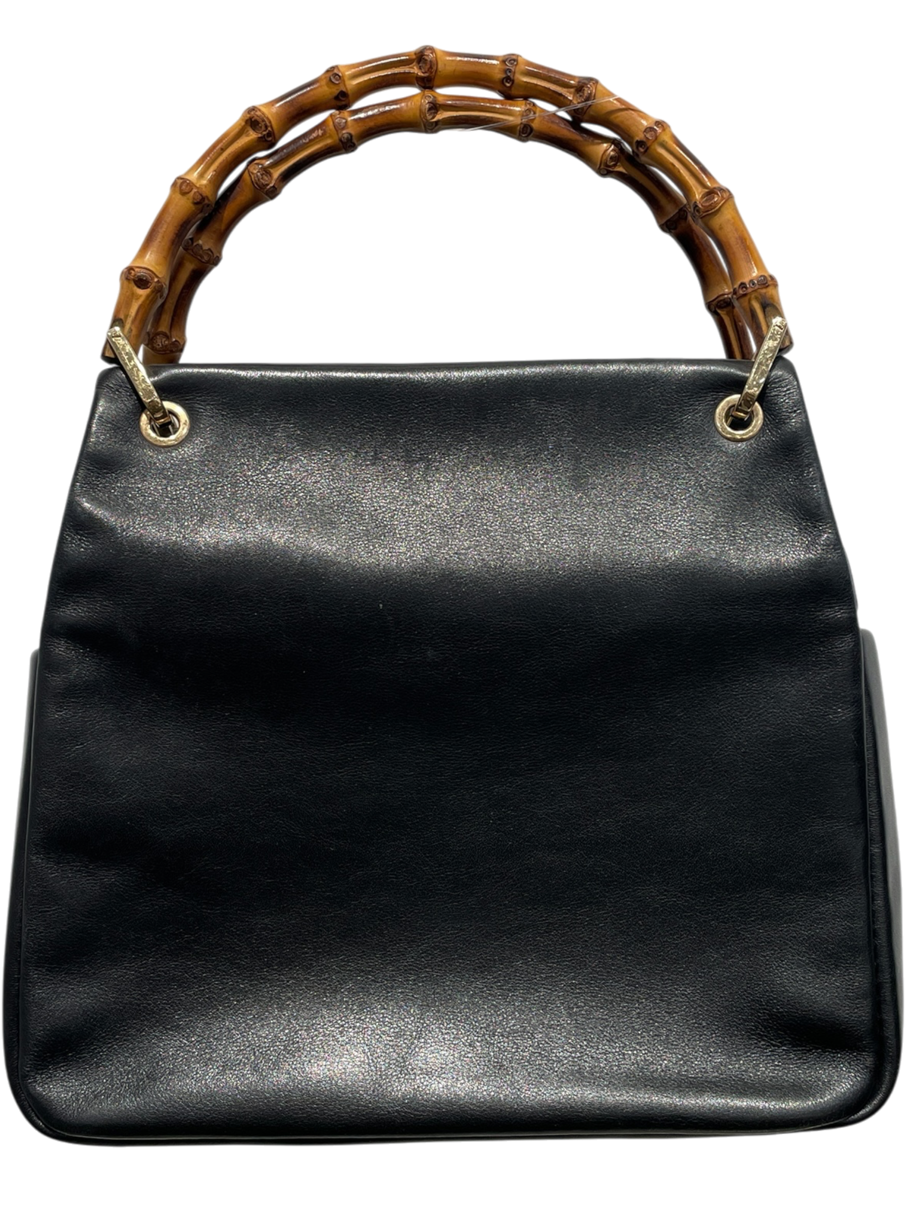 GUCCI/Hand Bag/Leather/BLK/BAMBOO HANDLE view 1