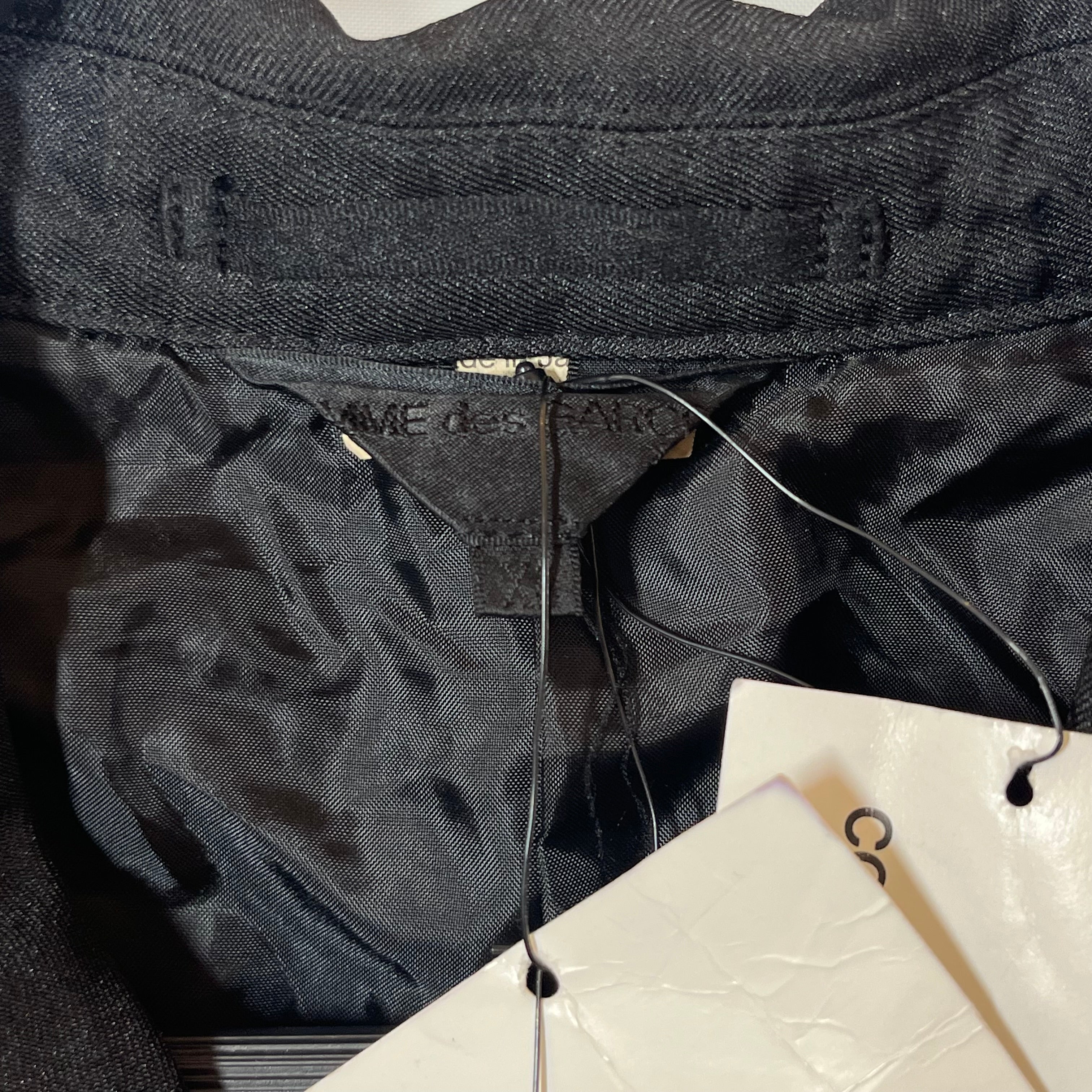 COMME des GARCONS/Jacket/XS/Cotton/BLK/Bondage Dress Blazer view 3
