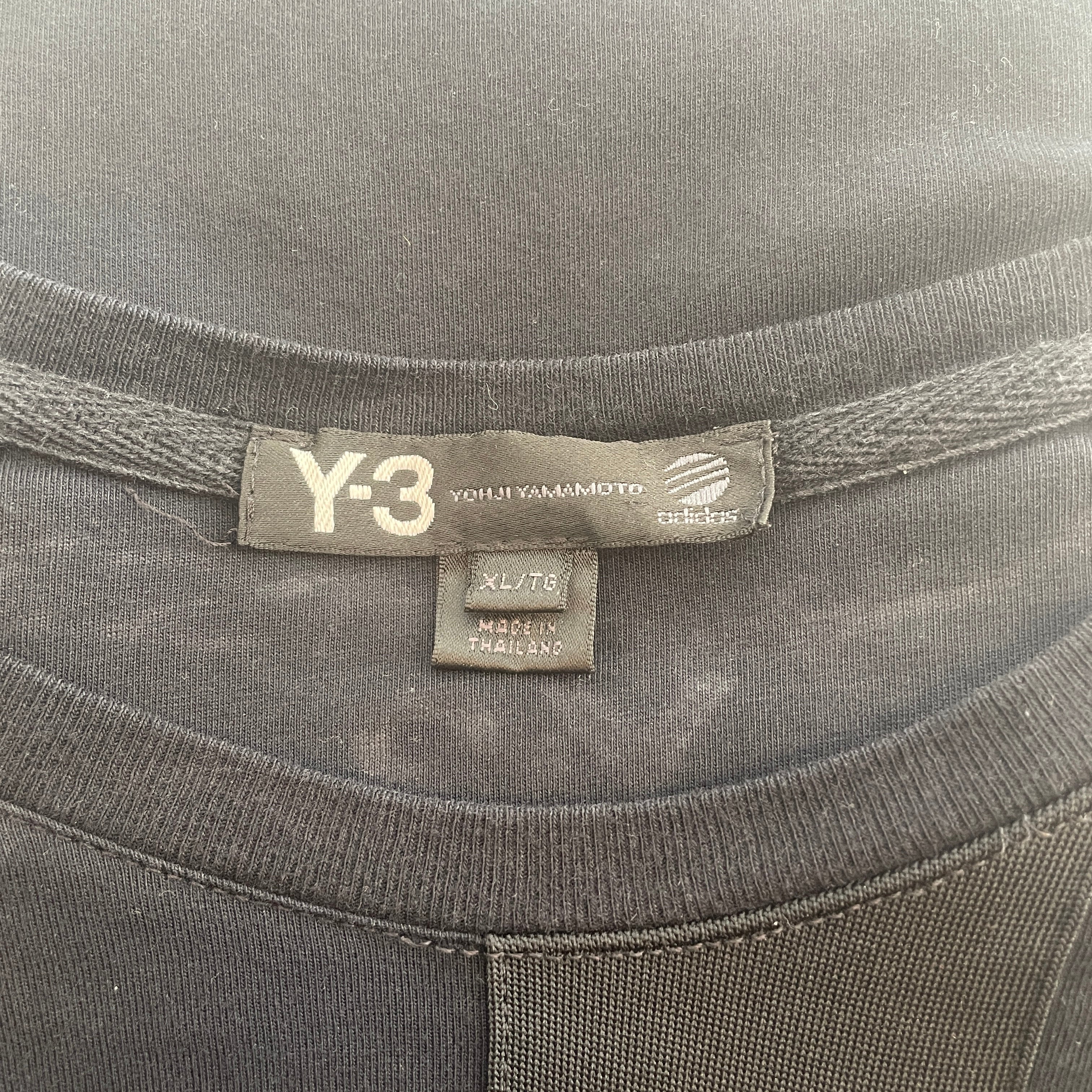 Y-3/LS T-Shirt/XL/Cotton/BLK/THREE STRIPES view 3