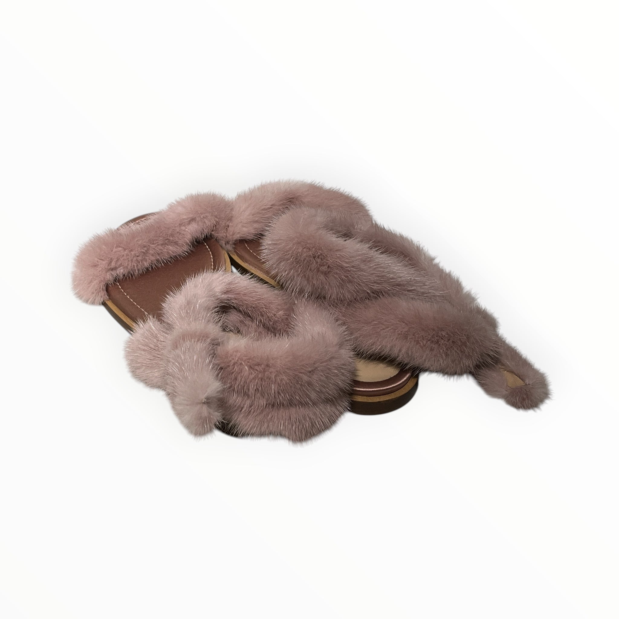 VALENTINO GARAVANI/Sandals/EU 37.5/Fur/PNK/ view 2