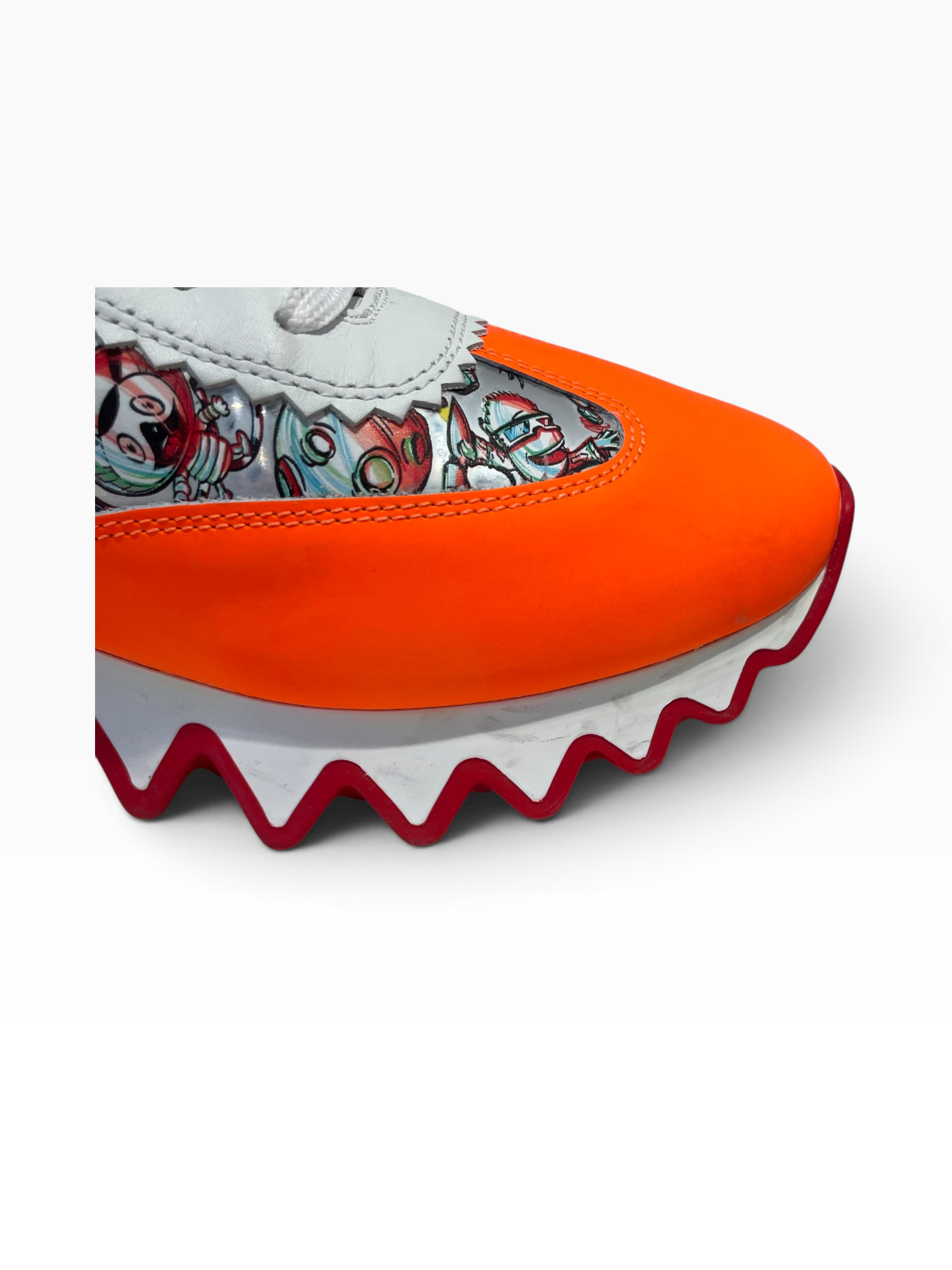 Christian Louboutin/Low-Sneakers/EU 41.5/All Over Print/Leather/MLT/LOUBISHARK view 8