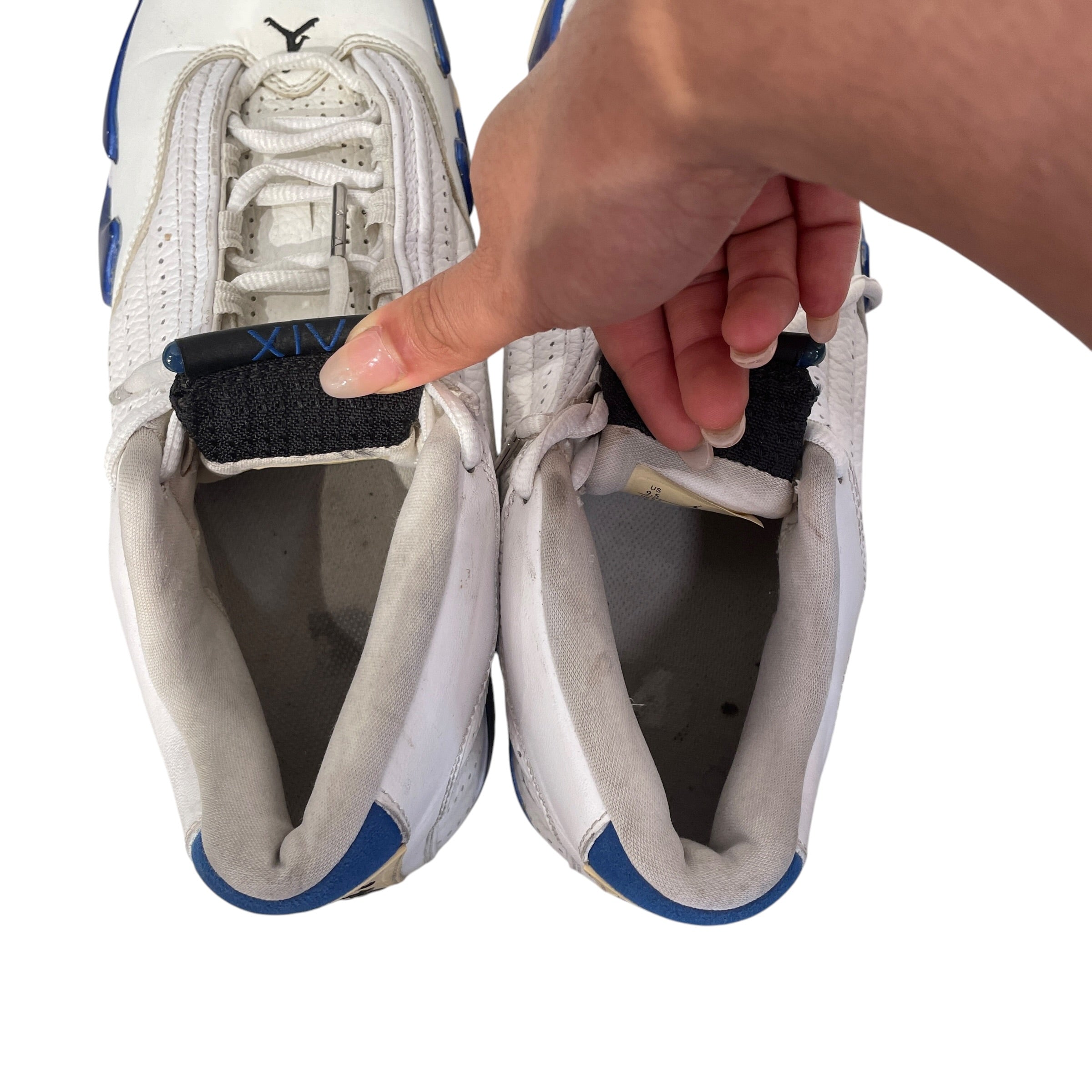 JORDAN BRAND/Hi-Sneakers/US 9.5/Leather/WHT/HYPERROYAL view 3