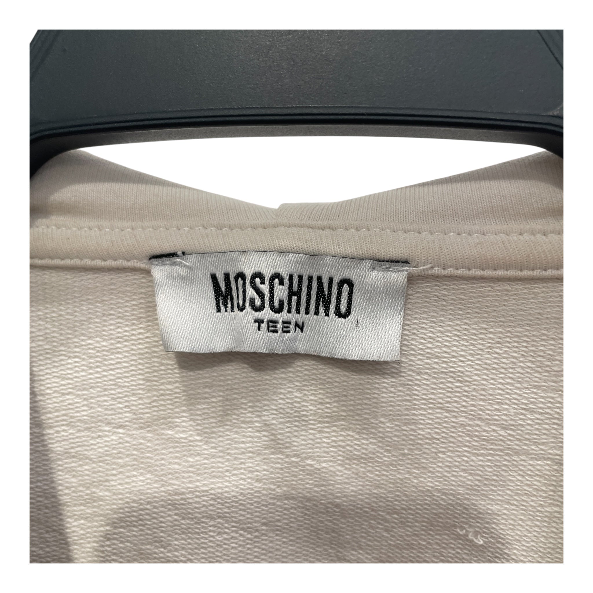 MOSCHINO/T-Shirt/Graphic/Cotton/WHT/CROPPED HOODIE GOLD COUTURE view 3