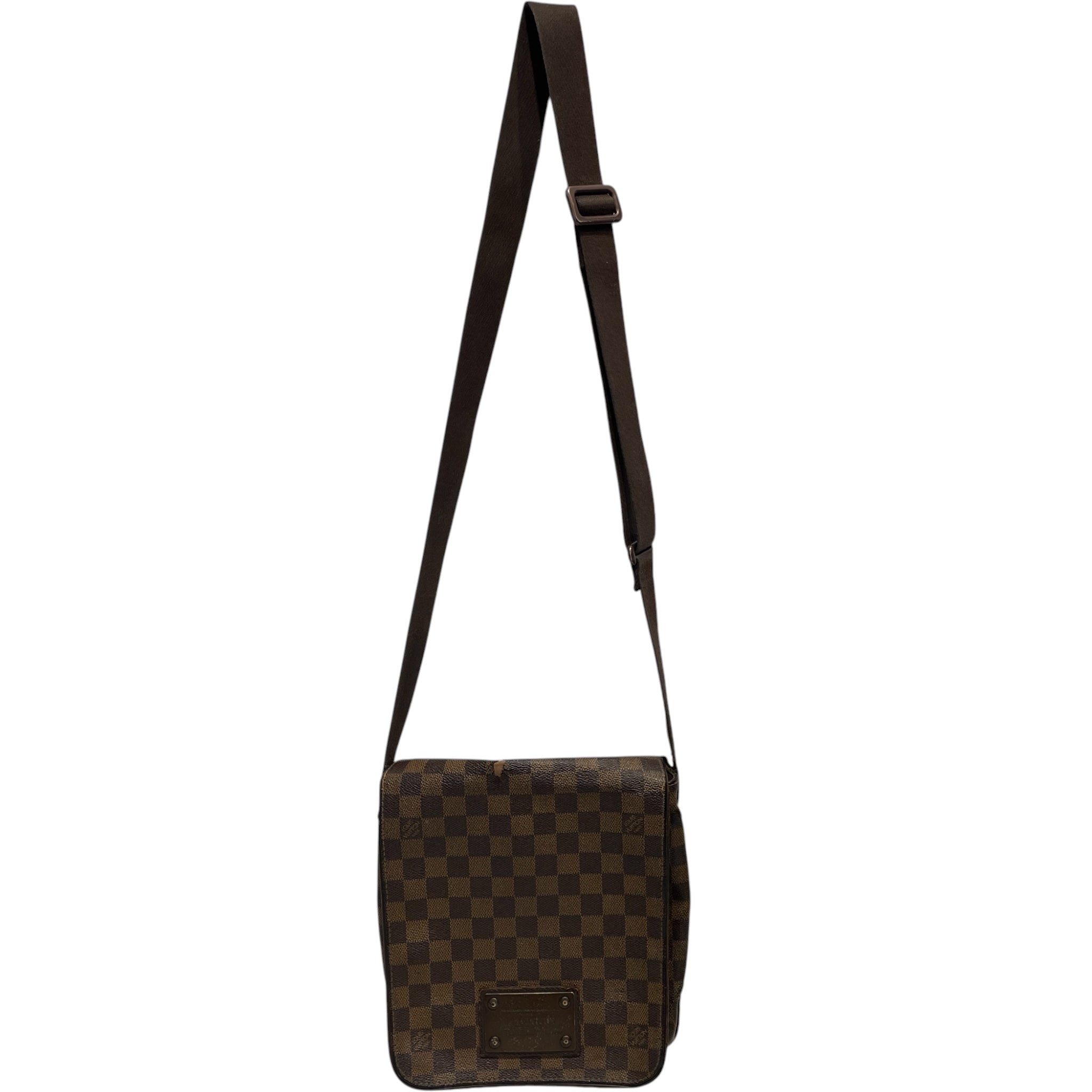 LOUIS VUITTON/Cross Body Bag/Monogram/Cotton/BRW/DAMIER EBENE BROOKLYN view 1