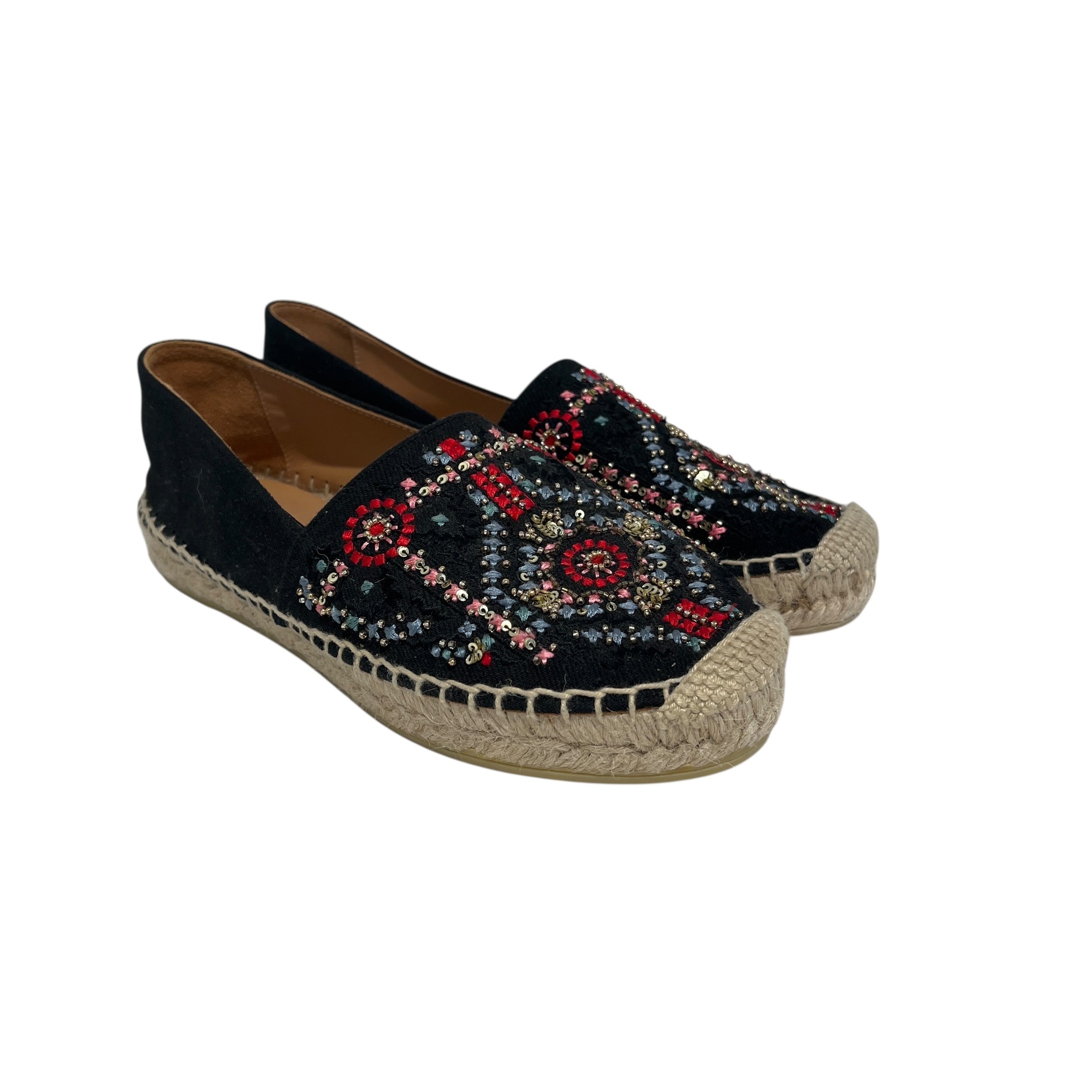 MIU MIU/Espadrilles/EU 35/Cotton/BLK/beaded toe view 1