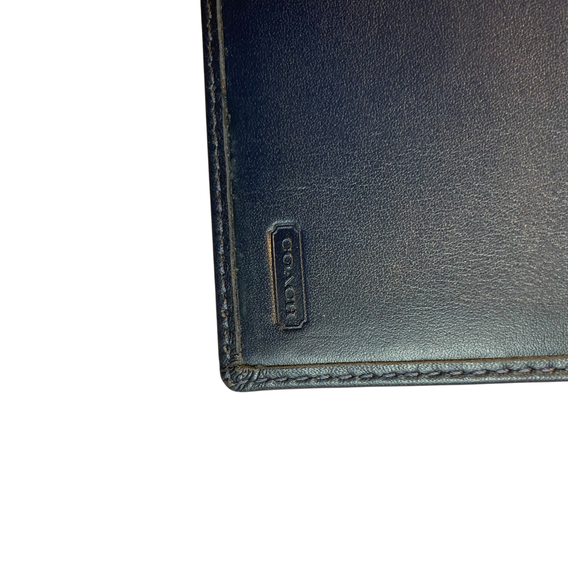 COACH/Wallet/Leather/NVY/L's/baby blu in/blu stitch view 4