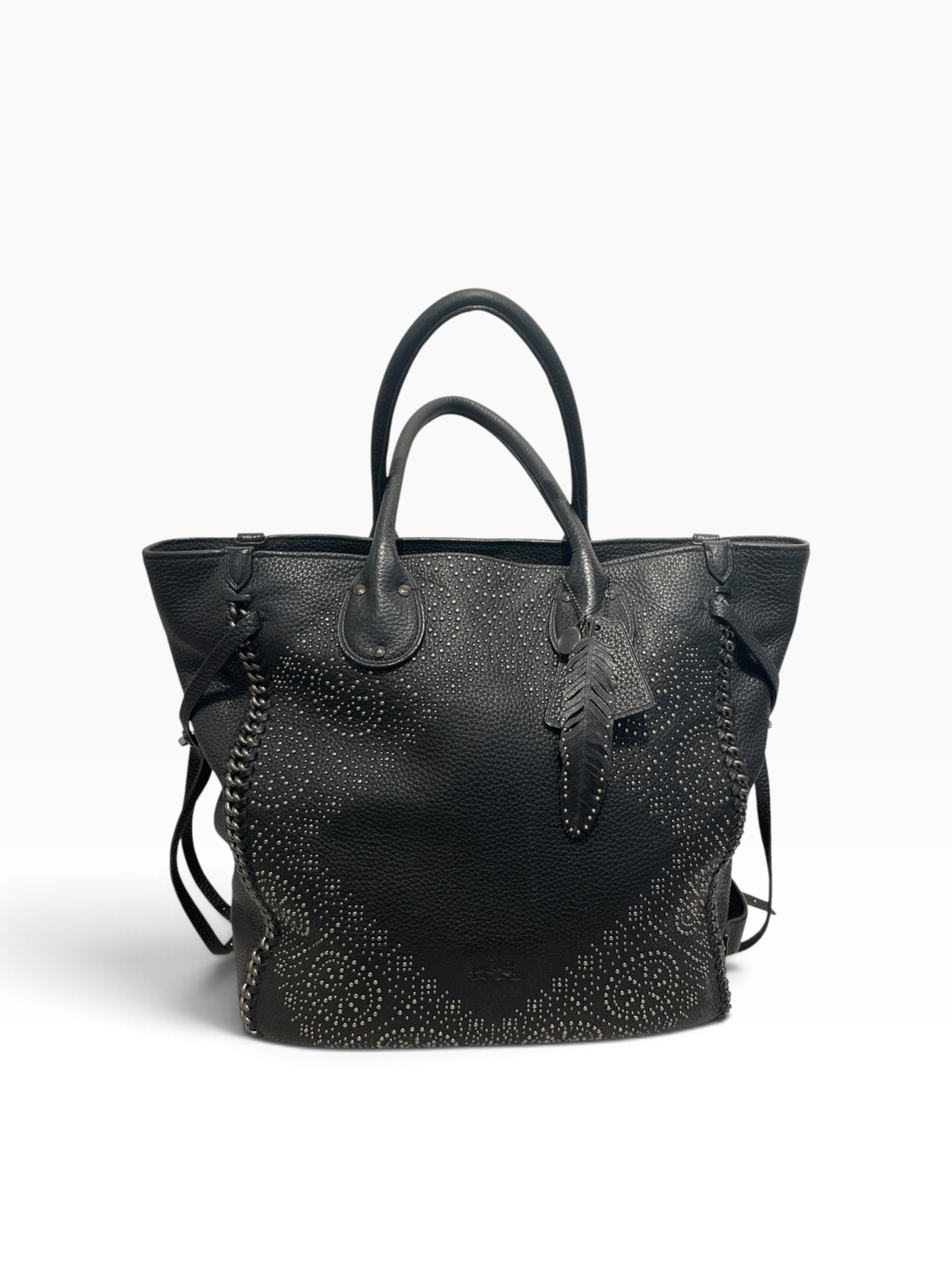COACH/Tote Bag/Leather/BLK/ view 1