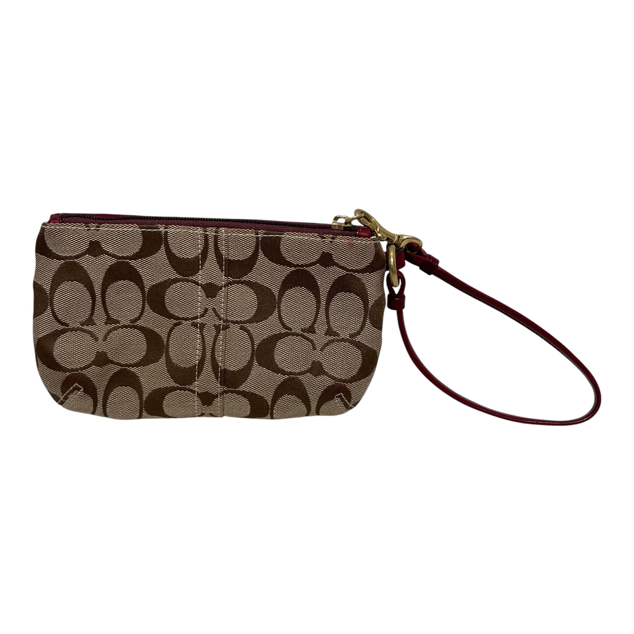 COACH/Hand Bag/Monogram/Cotton/BEG/Bleecker Legacy Wristlet view 2