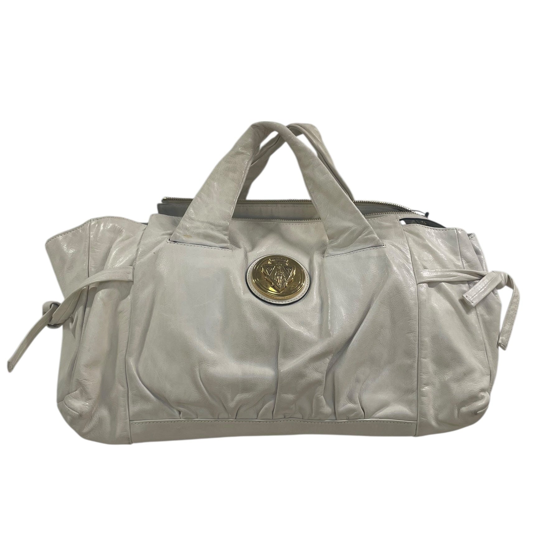 GUCCI/Hand Bag/Leather/WHT/GOLD HARWARE view 1