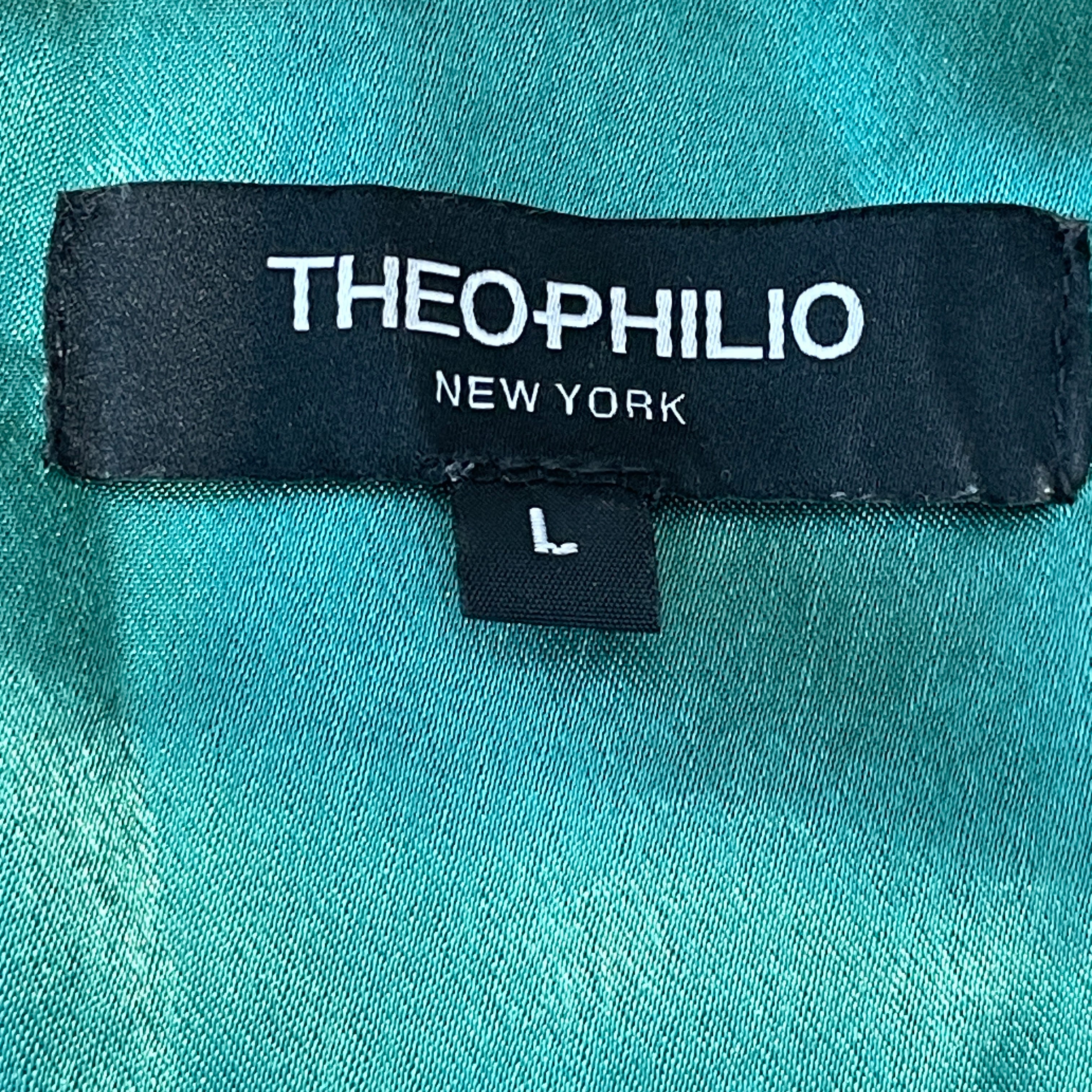 THEOPHILIO/Vest/L/Leather/BLK/LAMBSKIN LEATHER, GRN LINING view 3