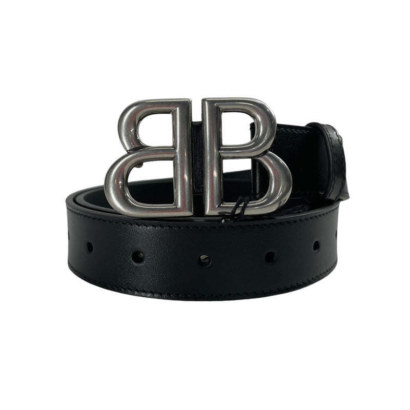 BALENCIAGA/Belt/Leather/BLK/BB LOGO