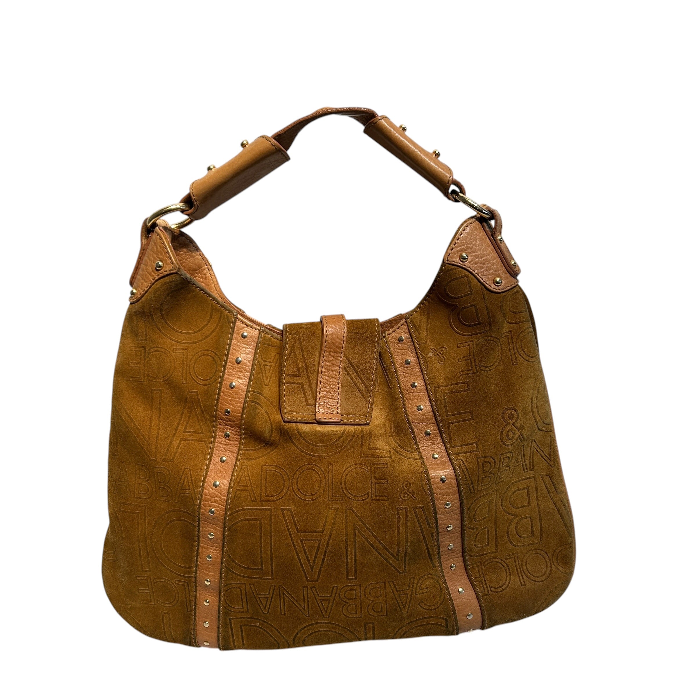 DOLCE&GABBANA/Tote Bag/Suede/BEG/D&G keychain view 2