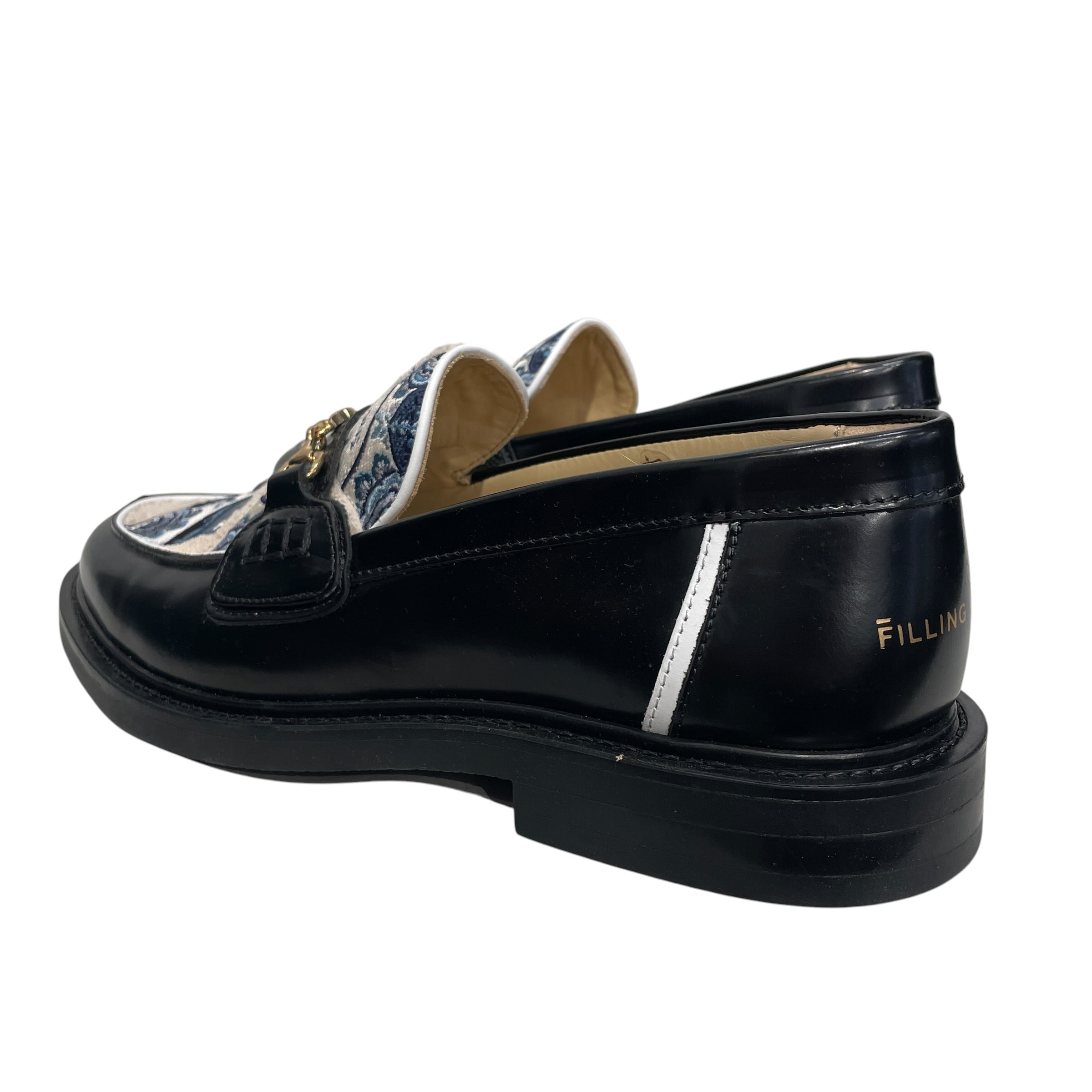 FILLING PIECES/Loafers/EU 44/Graphic/Leather/BLU/"PORCELIAM" TOE BOX view 2
