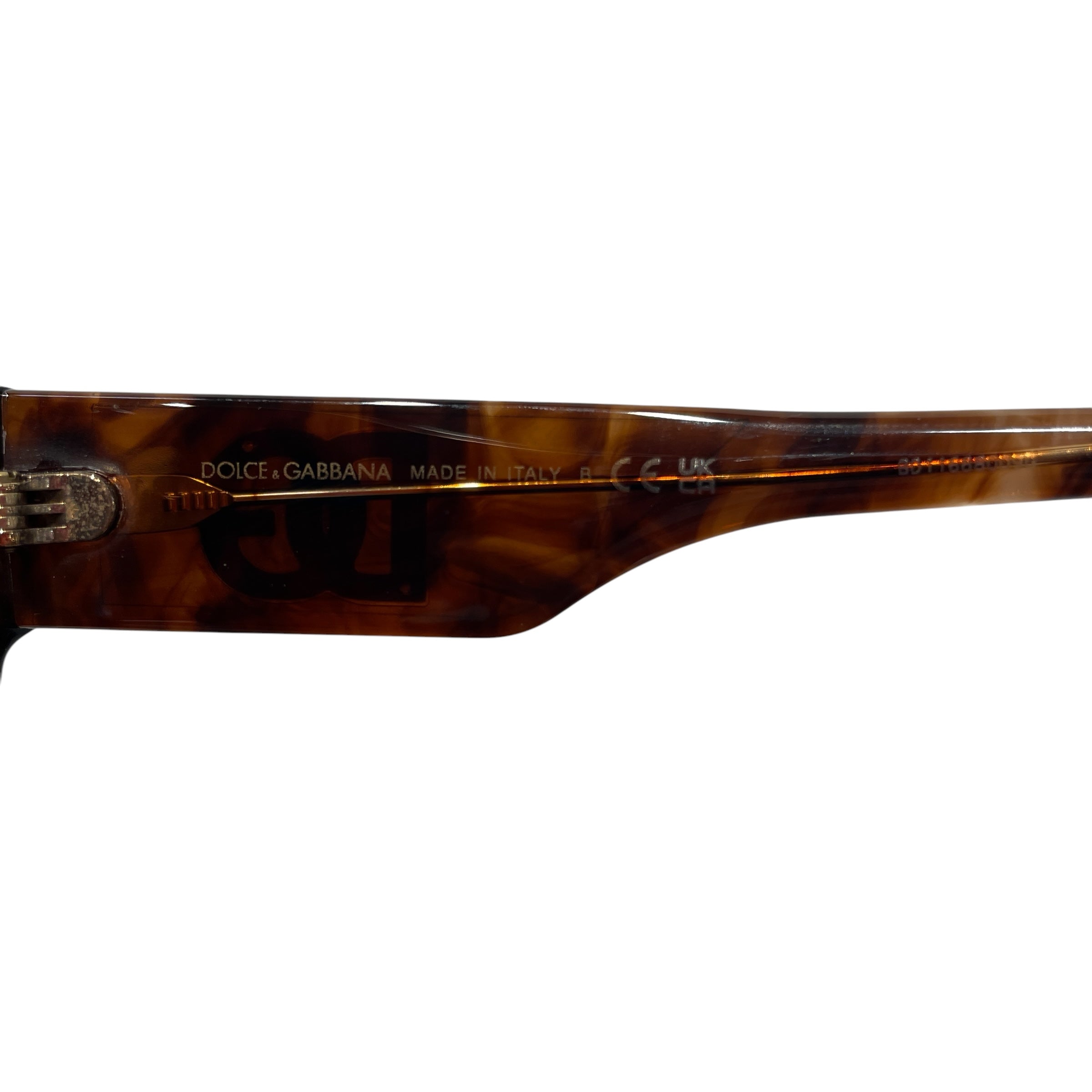 DOLCE&GABBANA/Sunglasses/Tortoiseshell Pattern/BRW/M's/GOLD LOGO AVIATOR view 4