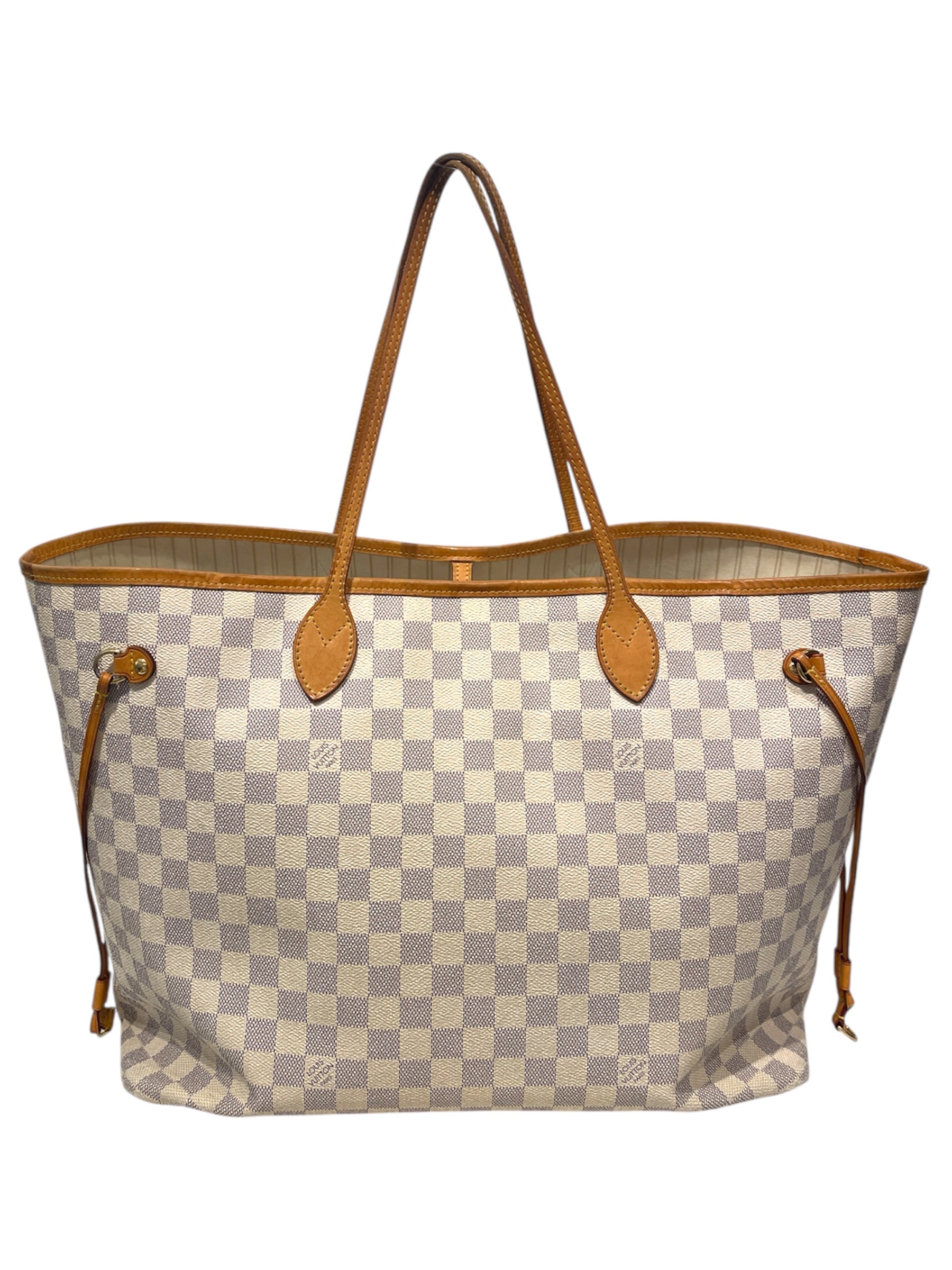 LOUIS VUITTON/Tote Bag/Border/Leather/CRM/Large Neverfull view 2